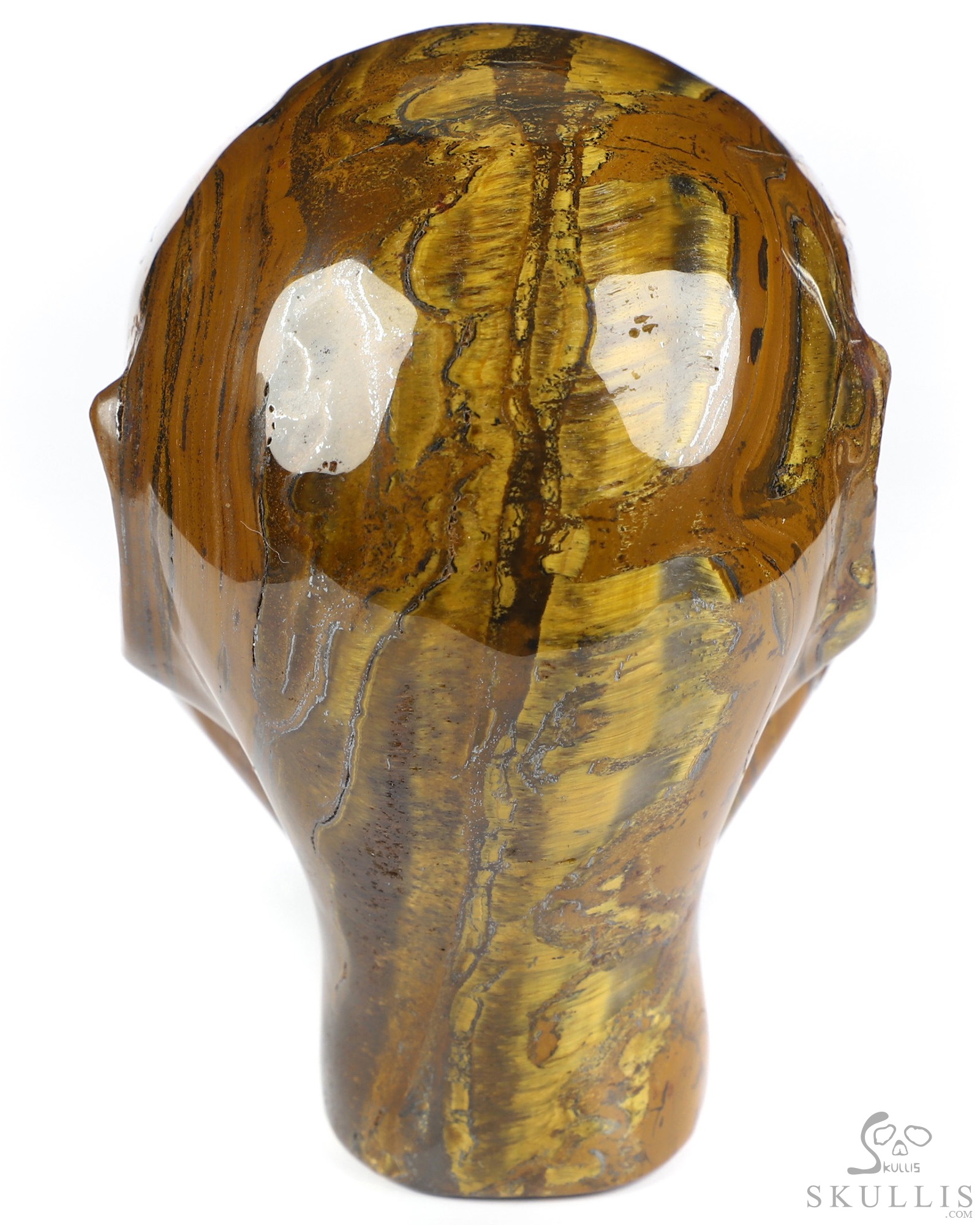 4.1" Tiger Iron Eye Hand Carved Fairy Elf Alien Crystal Skull Companion Sculpture, Crystal Healing 4.1" Tiger Iron Eye Hand Carved Fairy Elf Alien Crystal Skull Companion Sculpture, Crystal Healing