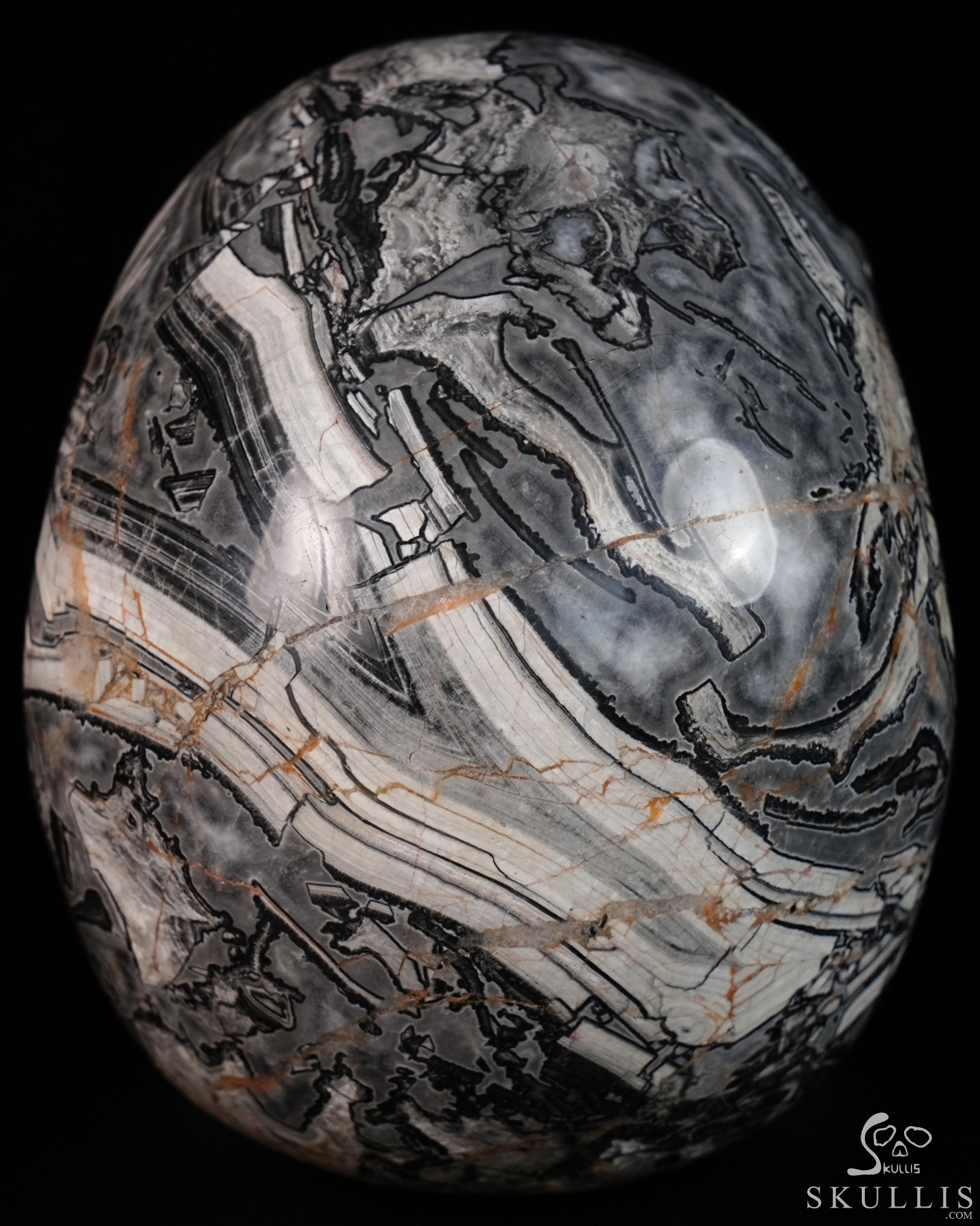 5.2" Crocodile Jasper Hand Carved Laughing Crystal Skull Sculpture, Crystal Healing 5.2" Crocodile Jasper Hand Carved Laughing Crystal Skull Sculpture, Crystal Healing