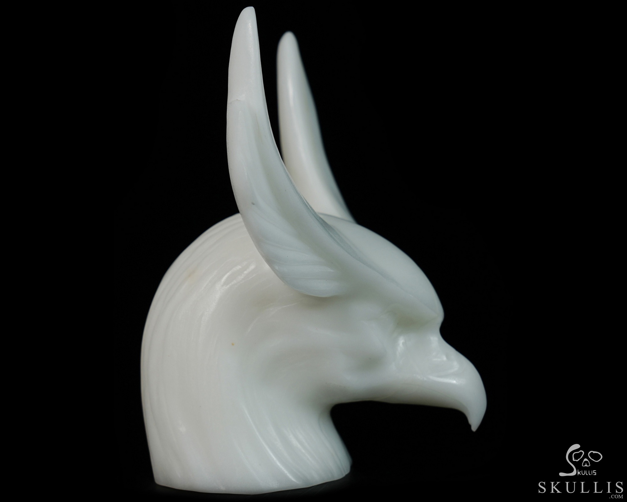 5.0" White Jade Hand Carved Crystal Eagle Fine Art Sculpture, Crystal Healing 5.0" White Jade Hand Carved Crystal Eagle Fine Art Sculpture, Crystal Healing