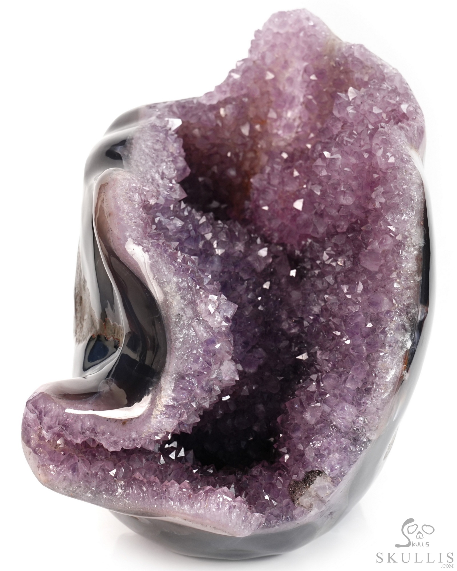 Sept 30, 2026 ACSAD (A Crystal Skull a Day) - Galaxy Transferred - 10.0" Agate Amethyst Geode Hand Carved Crystal Skull Fine Art Sculpture, Crystal Healing Sept 30, 2026 ACSAD (A Crystal Skull a Day) - Galaxy Transferred - 10.0" Agate Amethyst Geode Hand Carved Crystal Skull Fine Art Sculpture, Crystal Healing