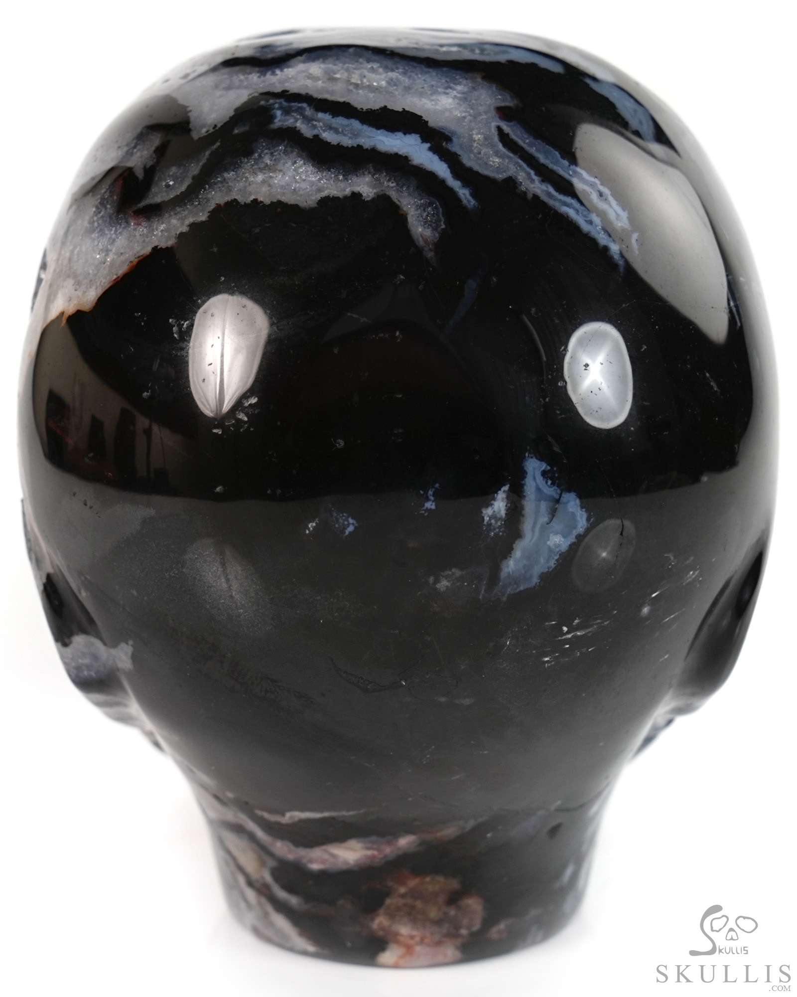 4.0" Black Zebra Agate Star Being Female Alien Crystal Skull Companion, Hand Carved Gemstone Fine Art Sculpture, Reiki Healing Stone Statue 4.0" Black Zebra Agate Star Being Female Alien Crystal Skull Companion, Hand Carved Gemstone Fine Art Sculpture, Reiki Healing Stone Statue