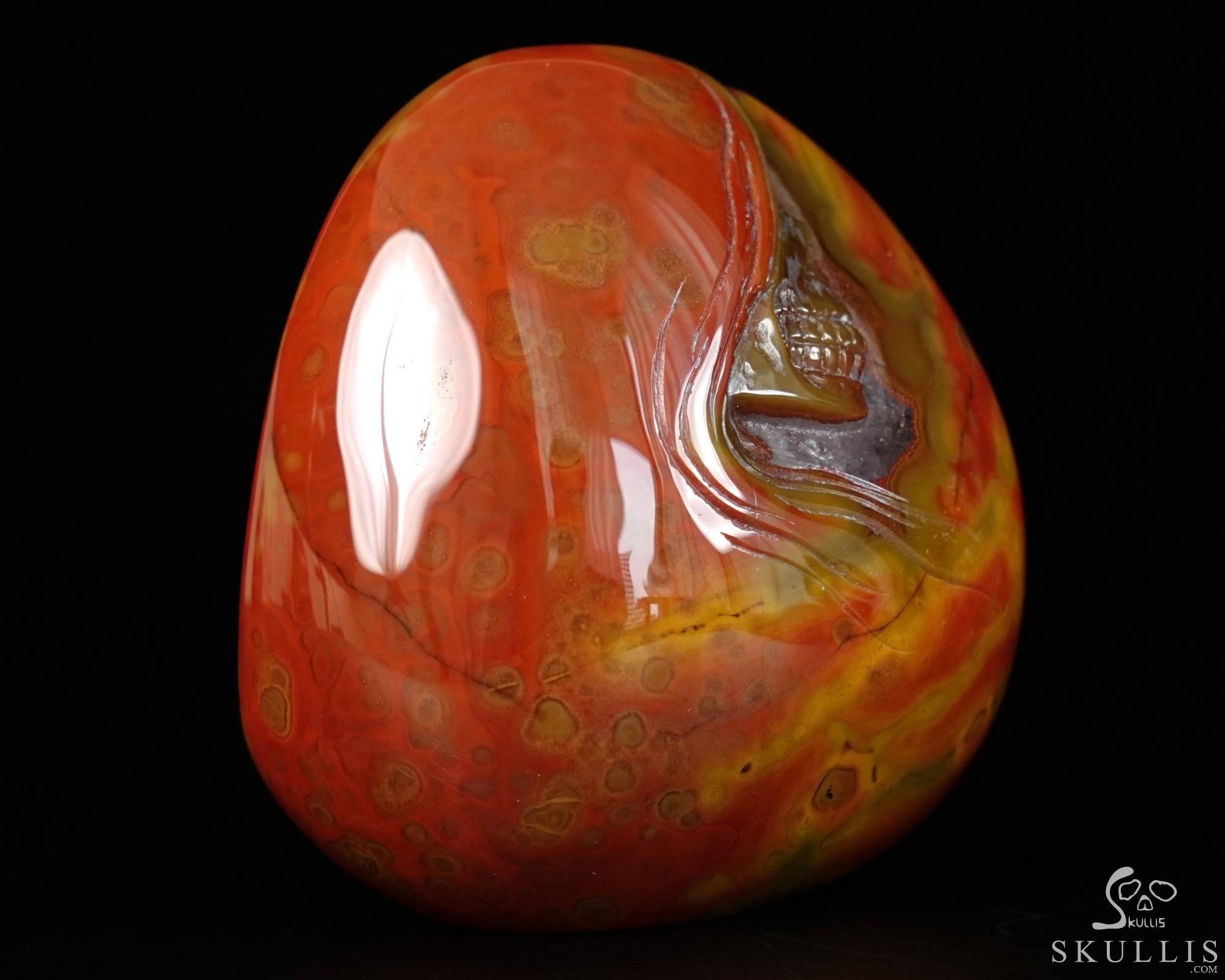 2.6" Empire Red Agate Hand Carved Crystal Skull Fine Art Sculpture, Crystal Healing 2.6" Empire Red Agate Hand Carved Crystal Skull Fine Art Sculpture, Crystal Healing