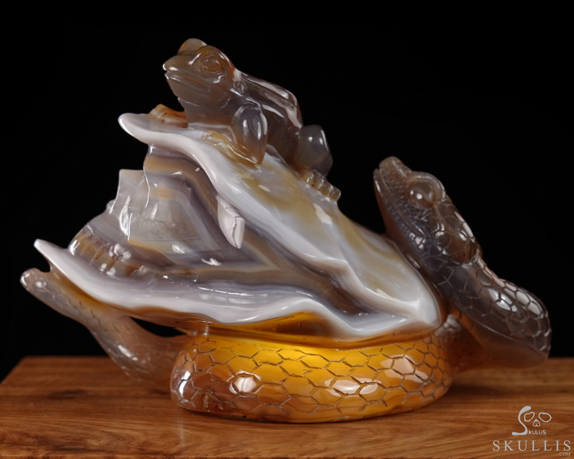 July 3, 2026 ACSAD (A Crystal Skull a Day) - Nature Never Mourns - 5.4" Carved Agate Snake And Toad Crystal Skull Fine Art Sculpture, Crystal Healing July 3, 2026 ACSAD (A Crystal Skull a Day) - Nature Never Mourns - 5.4" Carved Agate Snake And Toad Crystal Skull Fine Art Sculpture, Crystal Healing