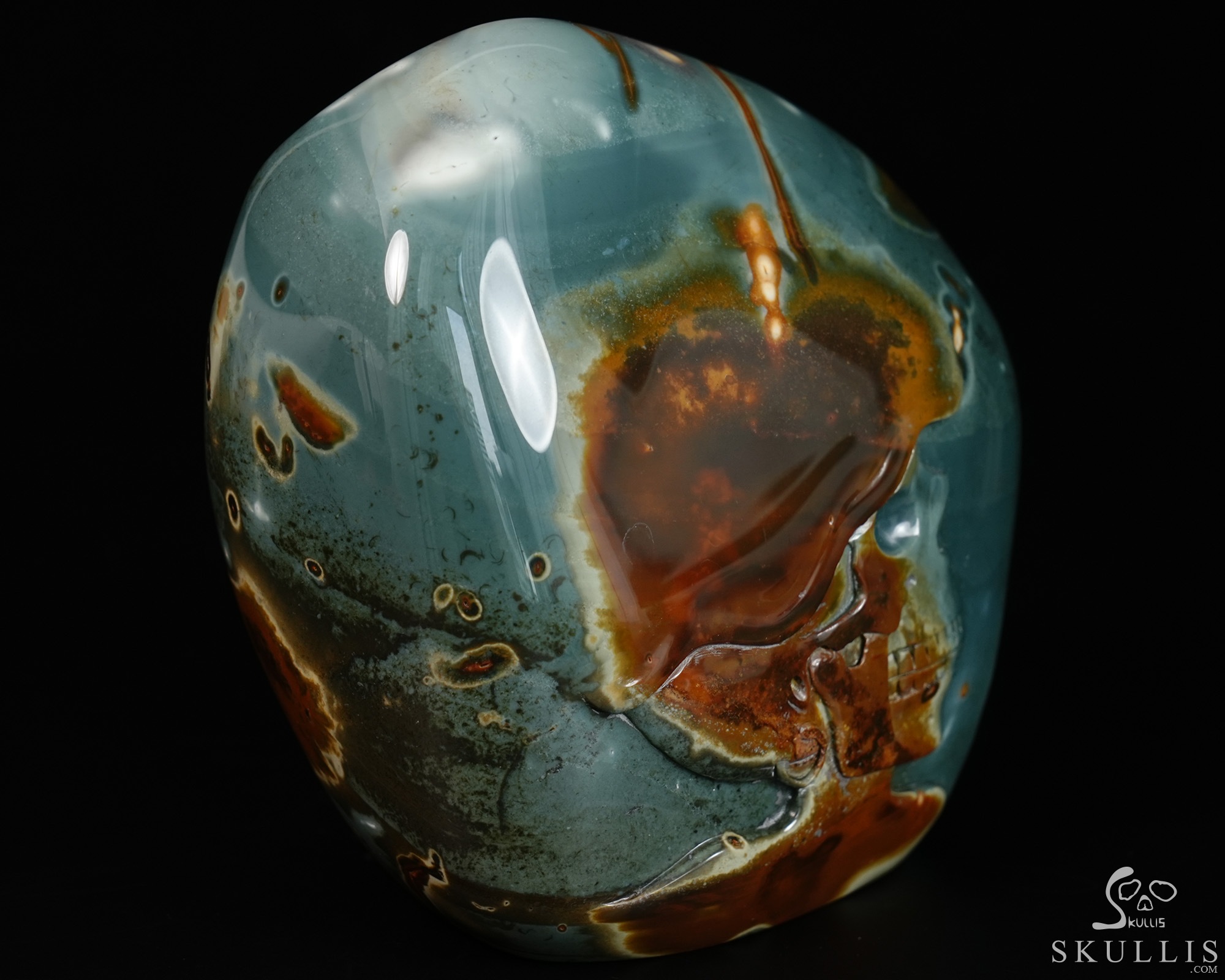 July 4, 2026 ACSAD (A Crystal Skull a Day) - The Ignition of Thought - 4.6" Polychrome Jasper Carved Crystal Skull Fine Art Sculpture, Crystal Healing July 4, 2026 ACSAD (A Crystal Skull a Day) - The Ignition of Thought - 4.6" Polychrome Jasper Carved Crystal Skull Fine Art Sculpture, Crystal Healing