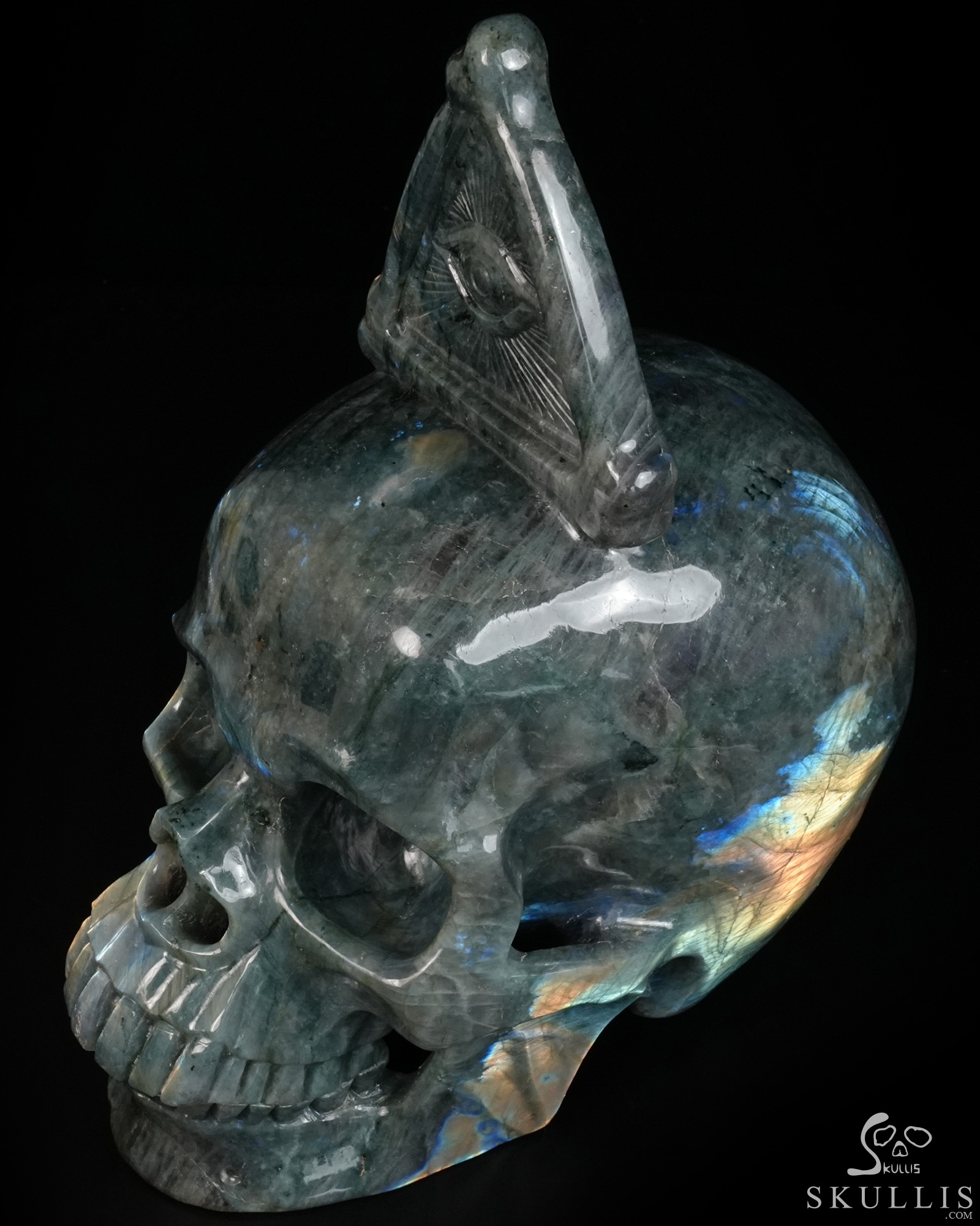 July 7, 2026 ACSAD (A Crystal Skull a Day) - The Sixth Fragment - 9.9" Carved Labradorite Eye of Horus Crystal Skull Fine Art Sculpture, Crystal Healing July 7, 2026 ACSAD (A Crystal Skull a Day) - The Sixth Fragment - 9.9" Carved Labradorite Eye of Horus Crystal Skull Fine Art Sculpture, Crystal Healing