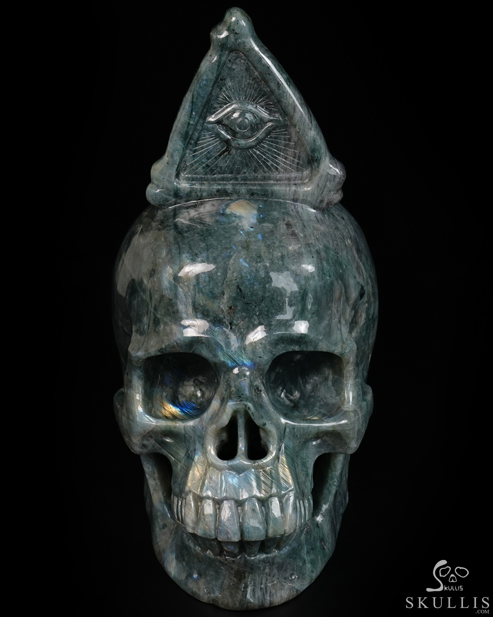 July 7, 2026 ACSAD (A Crystal Skull a Day) - The Sixth Fragment - 9.9" Carved Labradorite Eye of Horus Crystal Skull Fine Art Sculpture, Crystal Healing July 7, 2026 ACSAD (A Crystal Skull a Day) - The Sixth Fragment - 9.9" Carved Labradorite Eye of Horus Crystal Skull Fine Art Sculpture, Crystal Healing