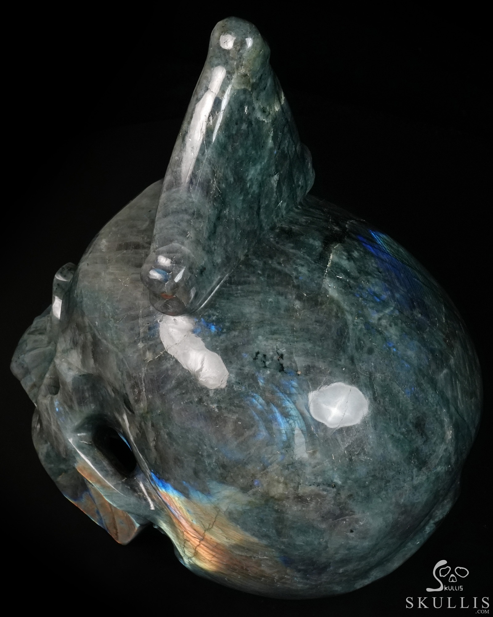 July 7, 2026 ACSAD (A Crystal Skull a Day) - The Sixth Fragment - 9.9" Carved Labradorite Eye of Horus Crystal Skull Fine Art Sculpture, Crystal Healing July 7, 2026 ACSAD (A Crystal Skull a Day) - The Sixth Fragment - 9.9" Carved Labradorite Eye of Horus Crystal Skull Fine Art Sculpture, Crystal Healing