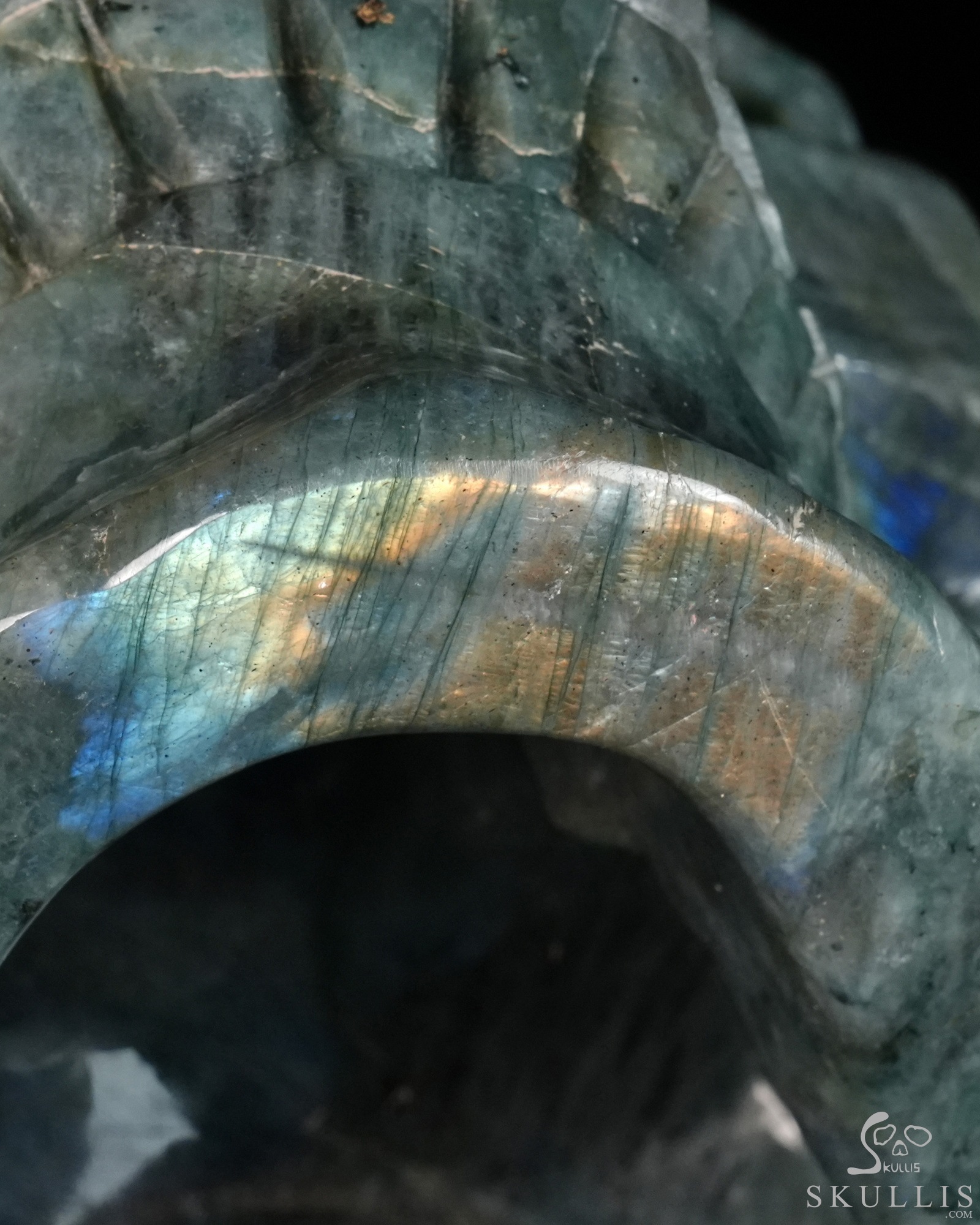 July 7, 2026 ACSAD (A Crystal Skull a Day) - The Sixth Fragment - 9.9" Carved Labradorite Eye of Horus Crystal Skull Fine Art Sculpture, Crystal Healing July 7, 2026 ACSAD (A Crystal Skull a Day) - The Sixth Fragment - 9.9" Carved Labradorite Eye of Horus Crystal Skull Fine Art Sculpture, Crystal Healing
