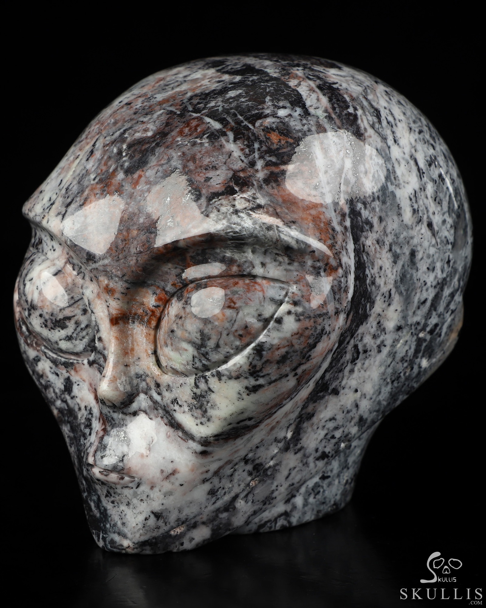 4.0" Unknown Stone Star Being Female Alien Crystal Skull Companion, Hand Carved Gemstone Fine Art Sculpture, Reiki Healing Stone Statue 4.0" Unknown Stone Star Being Female Alien Crystal Skull Companion, Hand Carved Gemstone Fine Art Sculpture, Reiki Healing Stone Statue