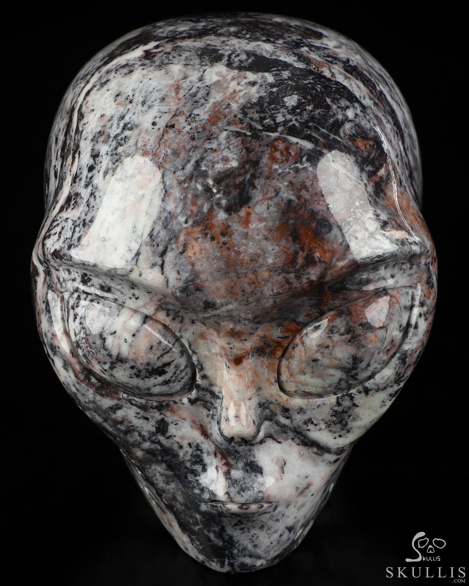 4.0" Unknown Stone Star Being Female Alien Crystal Skull Companion, Hand Carved Gemstone Fine Art Sculpture, Reiki Healing Stone Statue 4.0" Unknown Stone Star Being Female Alien Crystal Skull Companion, Hand Carved Gemstone Fine Art Sculpture, Reiki Healing Stone Statue