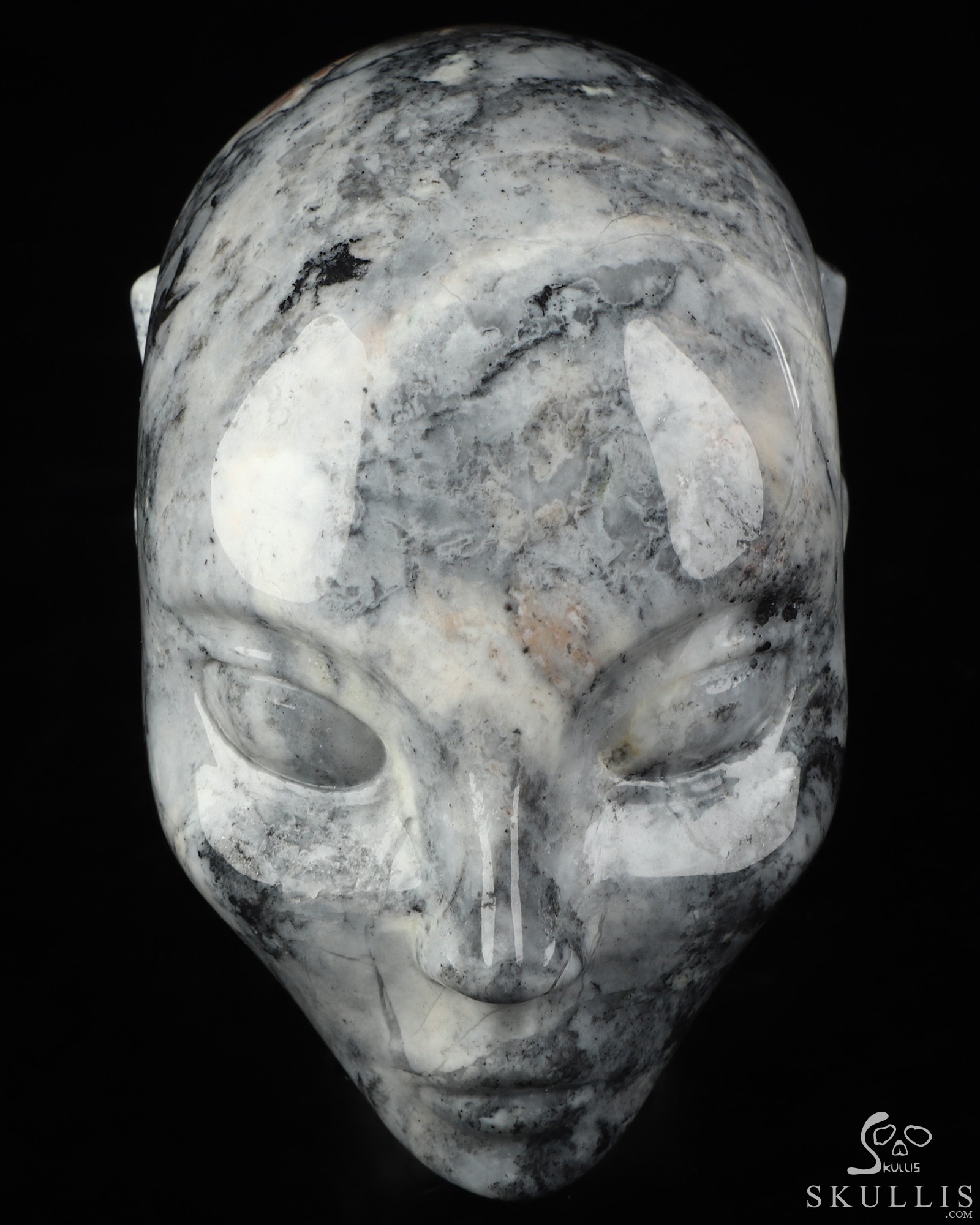 3.9" Unknown Stone Hand Carved Fairy Elf Alien Crystal Skull Companion Sculpture, Crystal Healing 3.9" Unknown Stone Hand Carved Fairy Elf Alien Crystal Skull Companion Sculpture, Crystal Healing