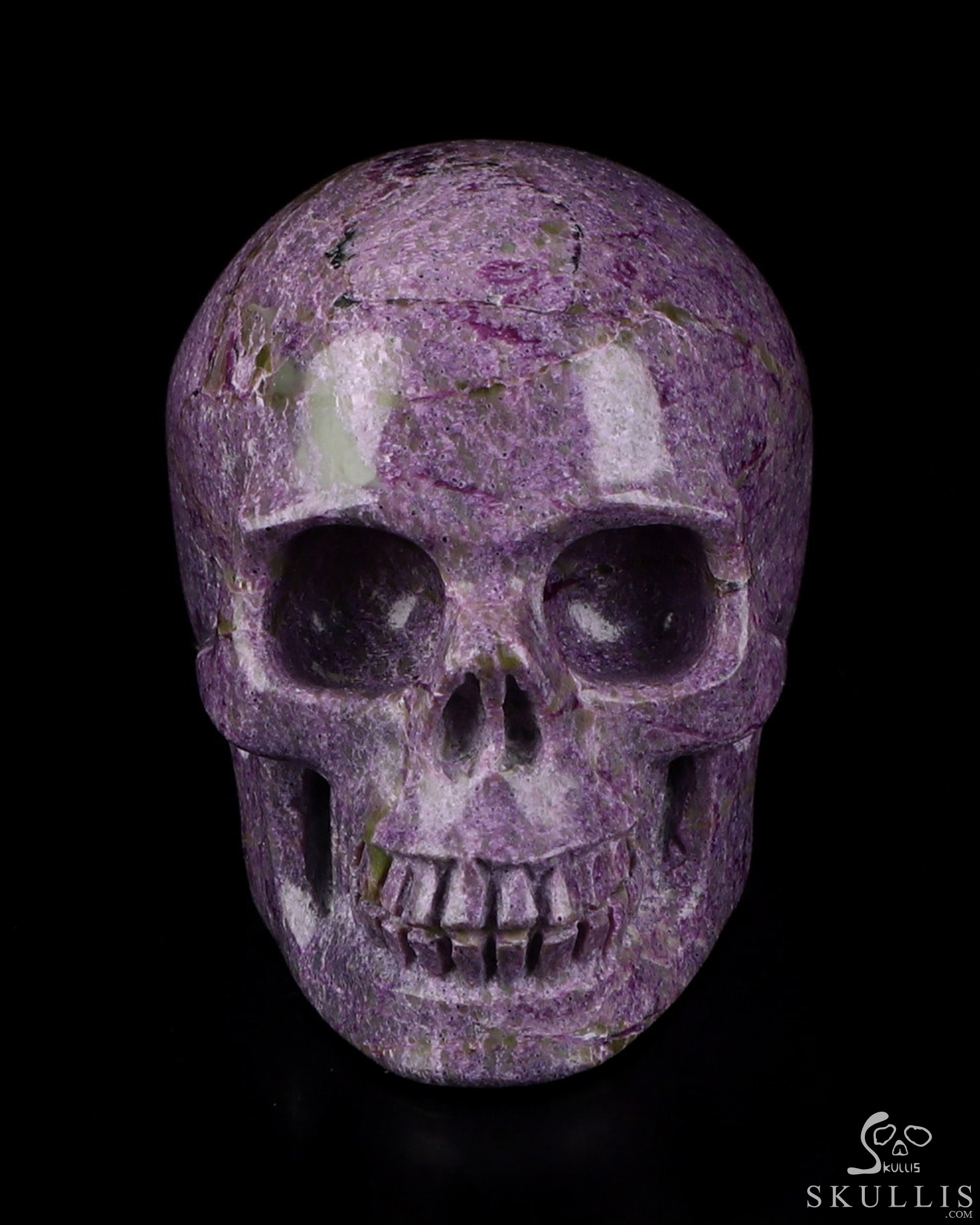2.0" Stichtite and Serpentine Hand Carved Crystal Skull, Realistic, Crystal Healing 2.0" Stichtite and Serpentine Hand Carved Crystal Skull, Realistic, Crystal Healing