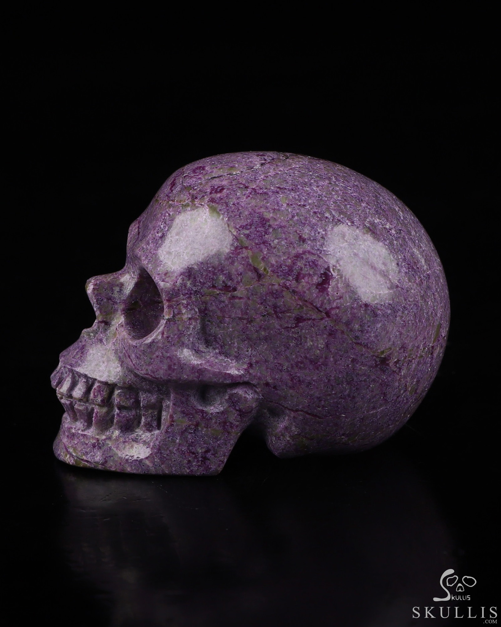 2.0" Stichtite and Serpentine Hand Carved Crystal Skull, Realistic, Crystal Healing 2.0" Stichtite and Serpentine Hand Carved Crystal Skull, Realistic, Crystal Healing