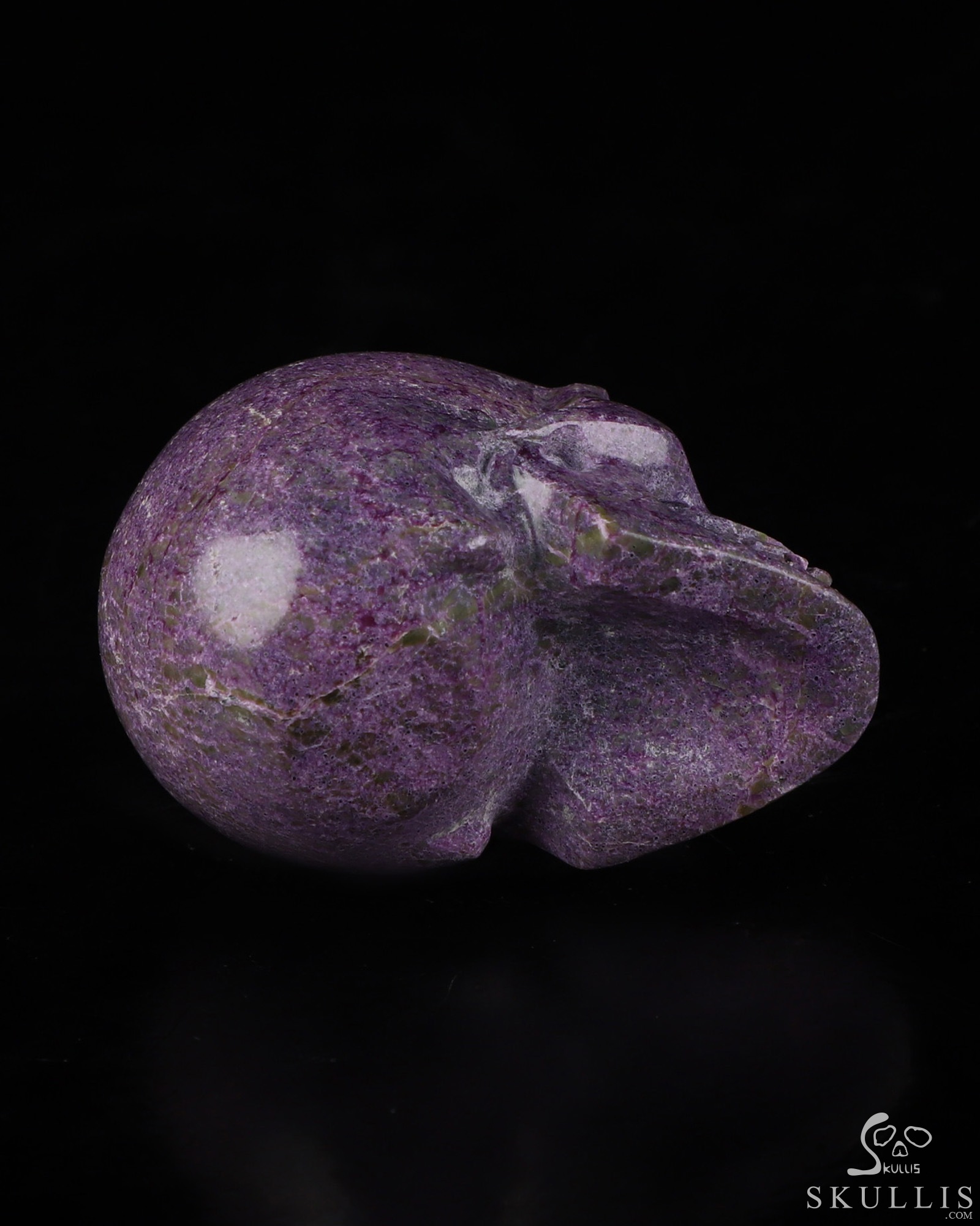 2.0" Stichtite and Serpentine Hand Carved Crystal Skull, Realistic, Crystal Healing 2.0" Stichtite and Serpentine Hand Carved Crystal Skull, Realistic, Crystal Healing