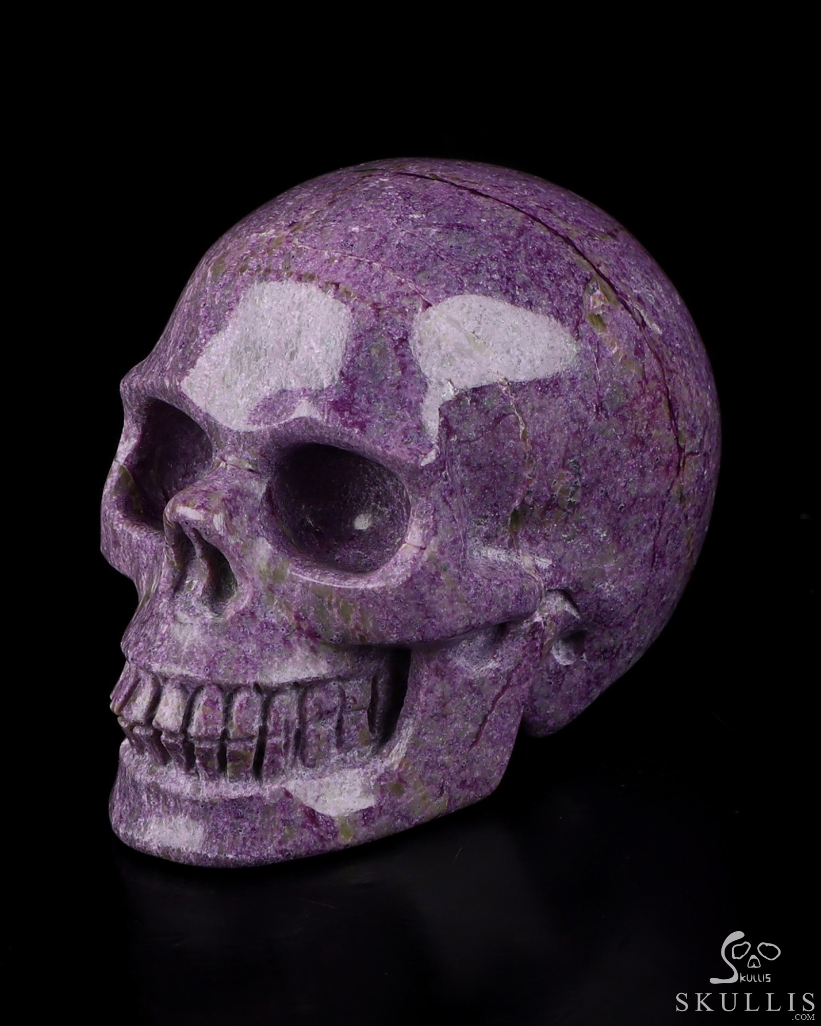 2.0" Stichtite and Serpentine Hand Carved Crystal Skull, Realistic, Crystal Healing 2.0" Stichtite and Serpentine Hand Carved Crystal Skull, Realistic, Crystal Healing