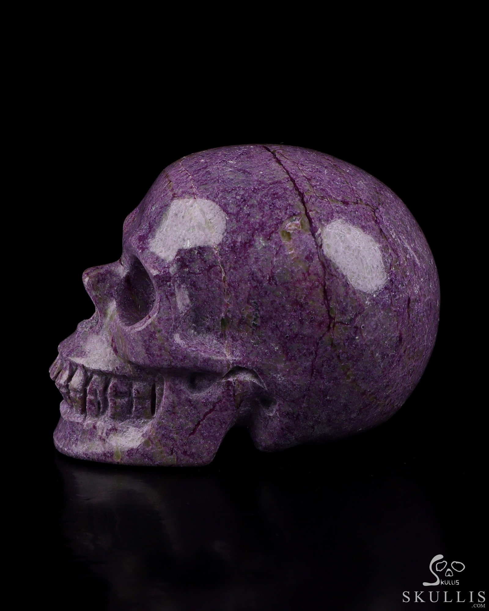 2.0" Stichtite and Serpentine Hand Carved Crystal Skull, Realistic, Crystal Healing 2.0" Stichtite and Serpentine Hand Carved Crystal Skull, Realistic, Crystal Healing