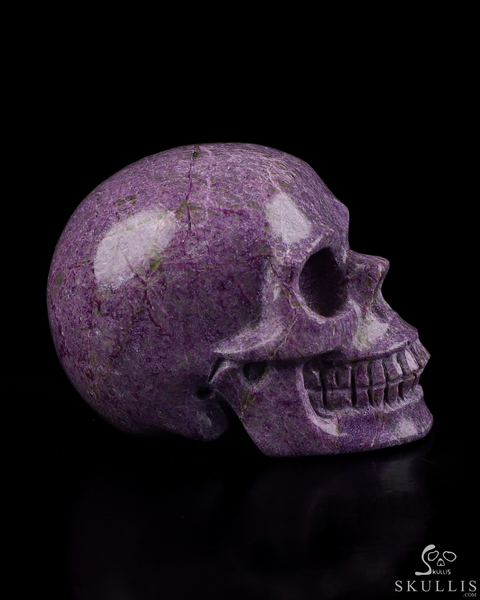 2.0" Stichtite and Serpentine Hand Carved Crystal Skull, Realistic, Crystal Healing 2.0" Stichtite and Serpentine Hand Carved Crystal Skull, Realistic, Crystal Healing