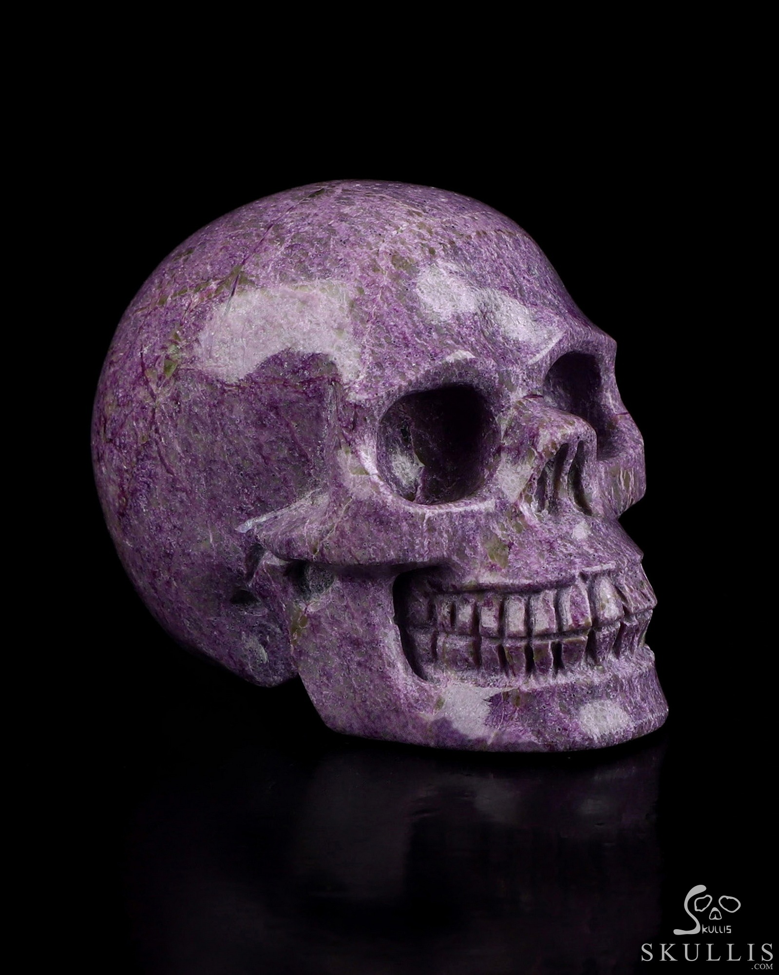 2.0" Stichtite and Serpentine Hand Carved Crystal Skull, Realistic, Crystal Healing 2.0" Stichtite and Serpentine Hand Carved Crystal Skull, Realistic, Crystal Healing