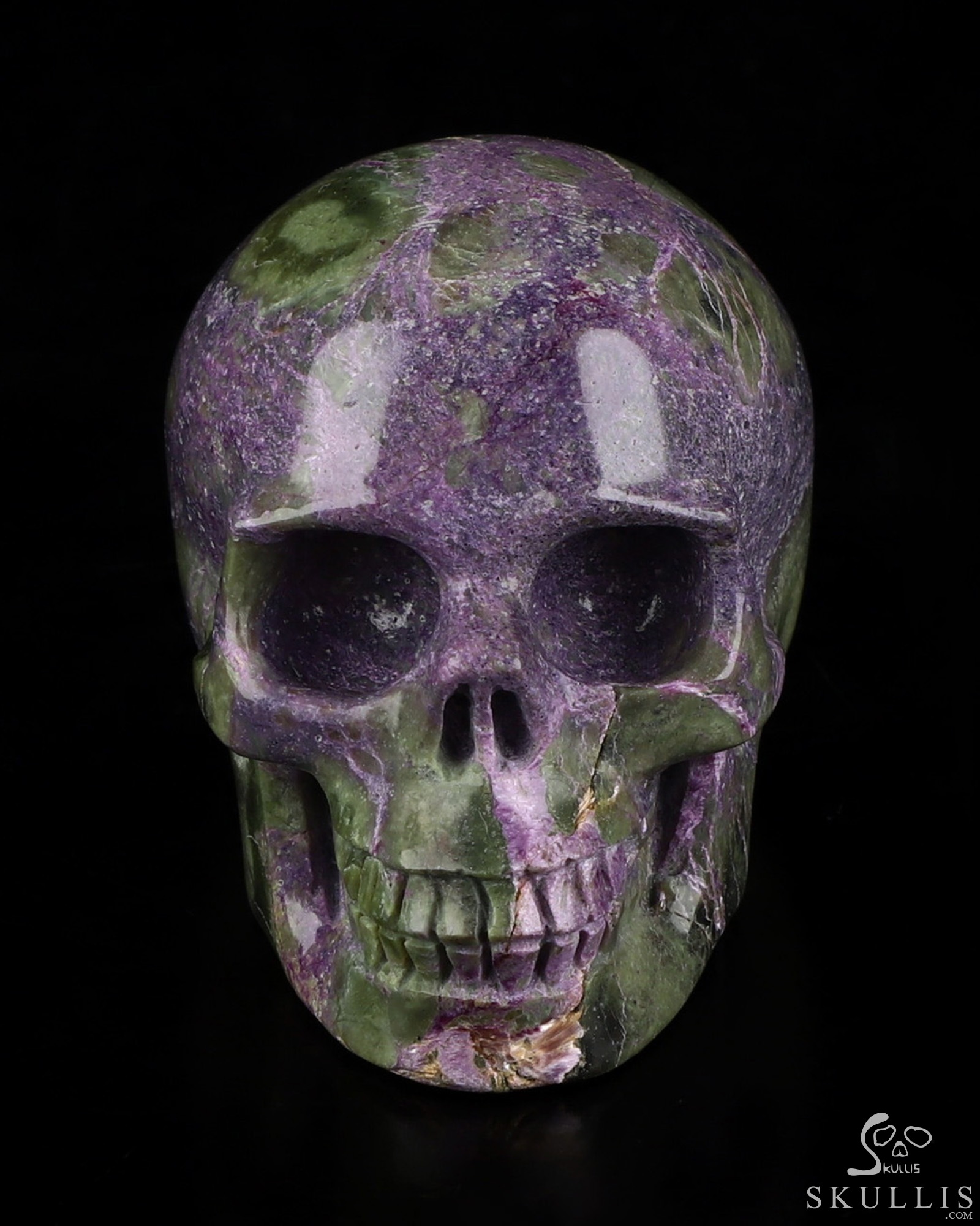 2.0" Stichtite and Serpentine Hand Carved Crystal Skull, Realistic, Crystal Healing 2.0" Stichtite and Serpentine Hand Carved Crystal Skull, Realistic, Crystal Healing