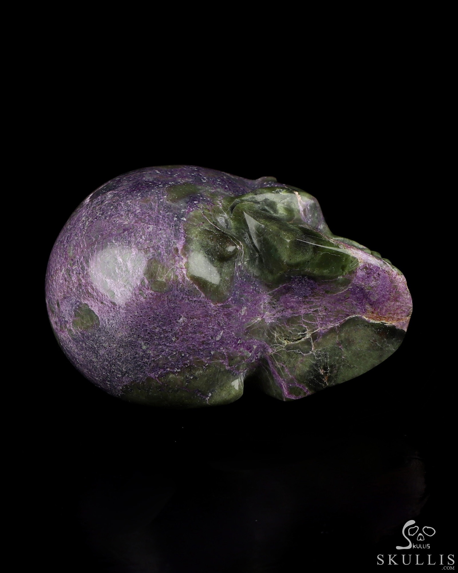 2.0" Stichtite and Serpentine Hand Carved Crystal Skull, Realistic, Crystal Healing 2.0" Stichtite and Serpentine Hand Carved Crystal Skull, Realistic, Crystal Healing
