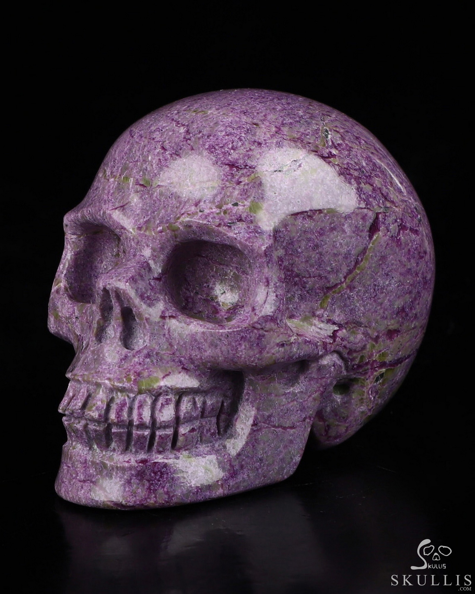 2.0" Stichtite and Serpentine Hand Carved Crystal Skull, Realistic, Crystal Healing 2.0" Stichtite and Serpentine Hand Carved Crystal Skull, Realistic, Crystal Healing