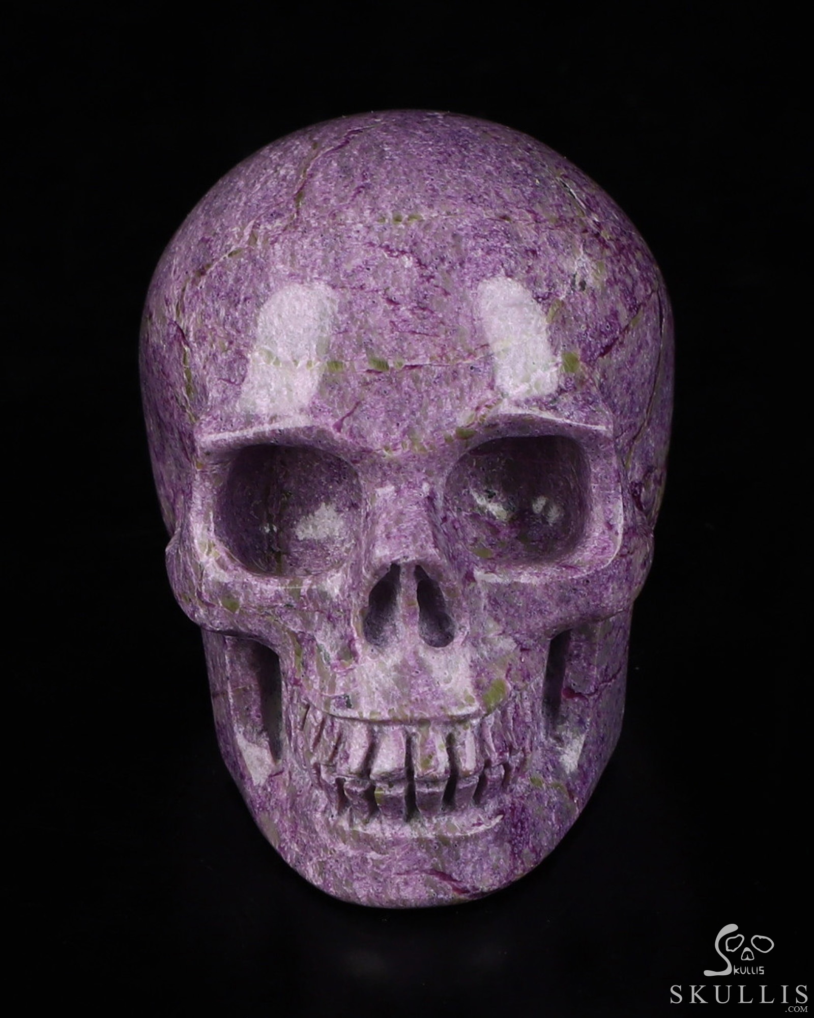 2.0" Stichtite and Serpentine Hand Carved Crystal Skull, Realistic, Crystal Healing 2.0" Stichtite and Serpentine Hand Carved Crystal Skull, Realistic, Crystal Healing