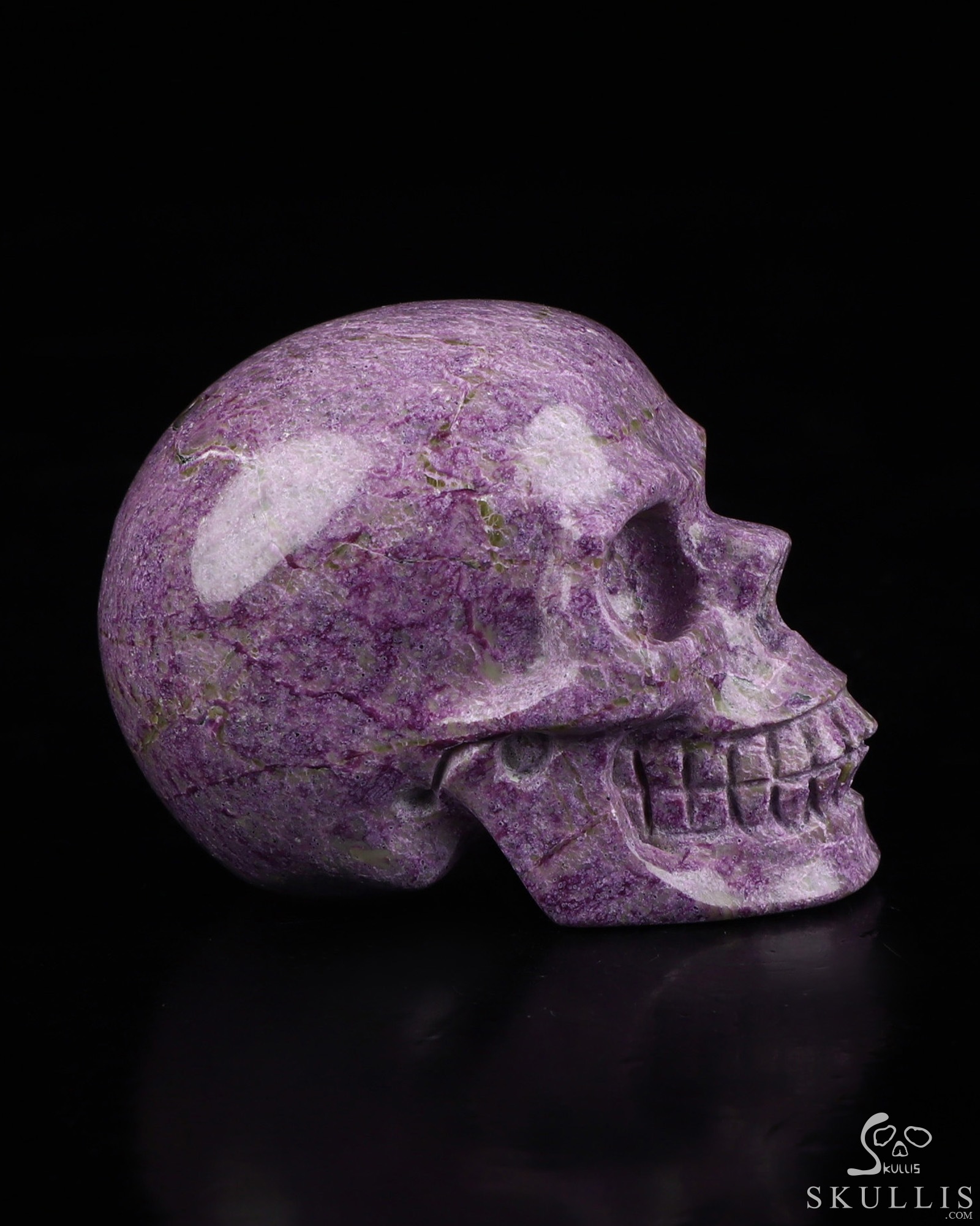 2.0" Stichtite and Serpentine Hand Carved Crystal Skull, Realistic, Crystal Healing 2.0" Stichtite and Serpentine Hand Carved Crystal Skull, Realistic, Crystal Healing