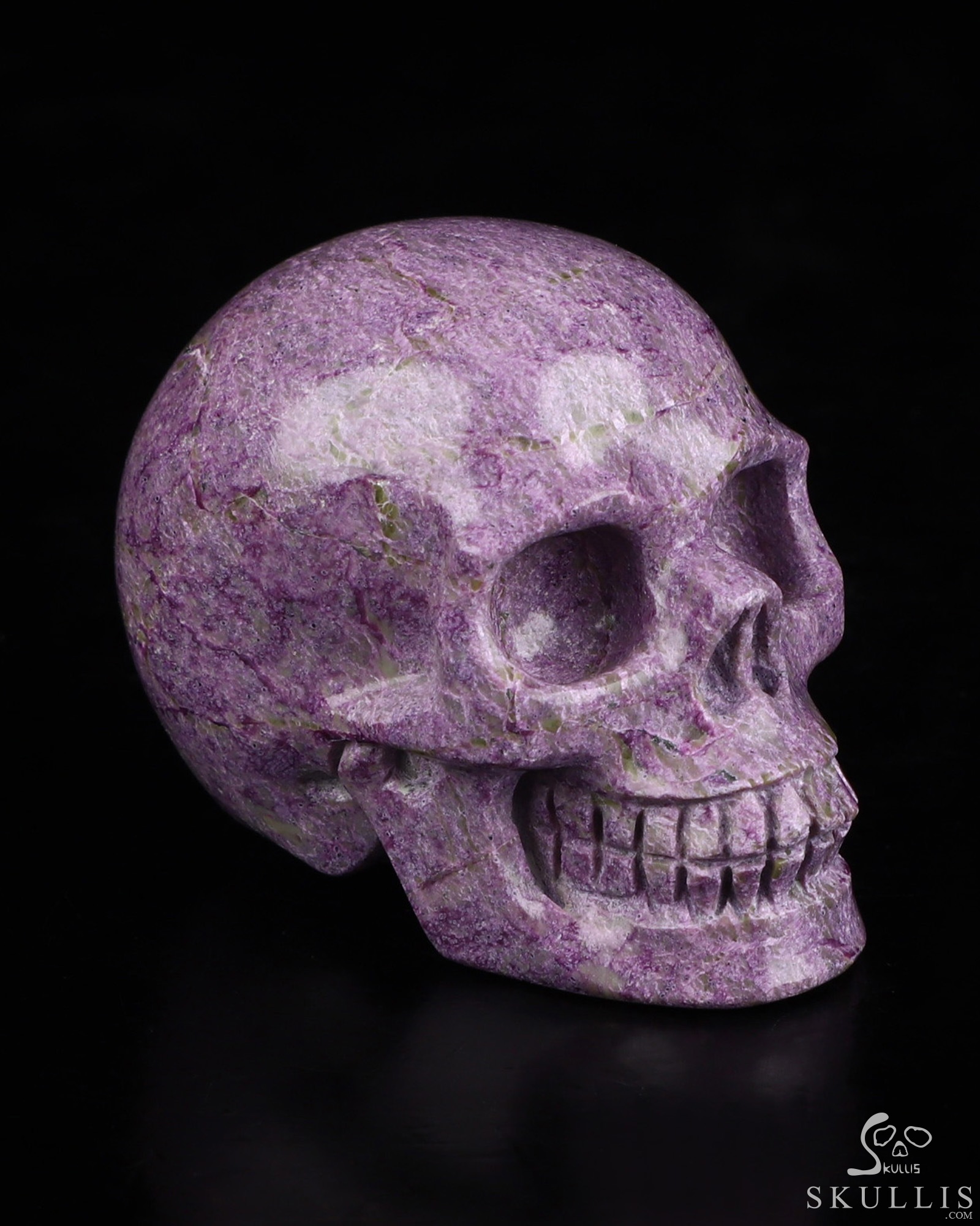 2.0" Stichtite and Serpentine Hand Carved Crystal Skull, Realistic, Crystal Healing 2.0" Stichtite and Serpentine Hand Carved Crystal Skull, Realistic, Crystal Healing