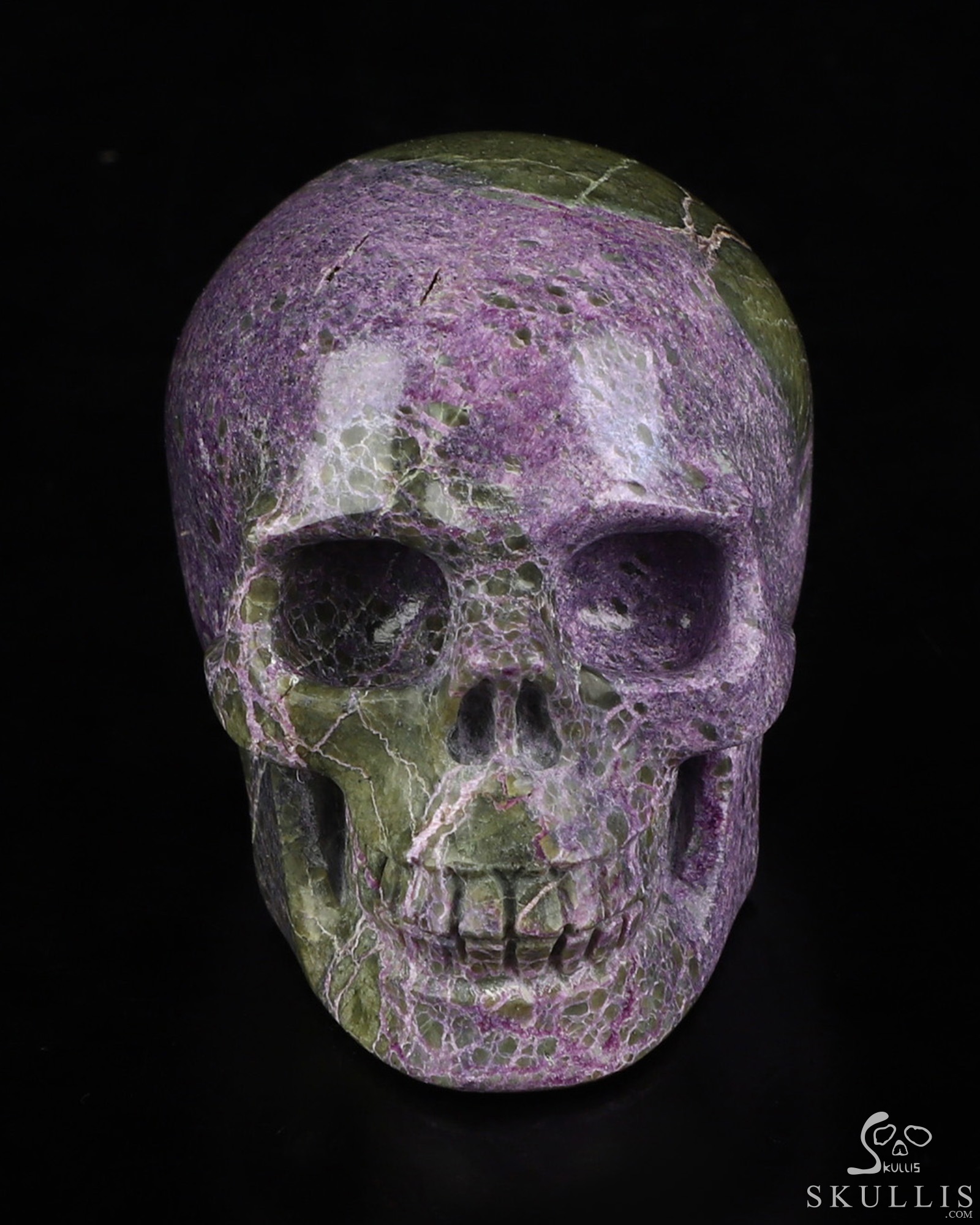 2.0" Stichtite and Serpentine Hand Carved Crystal Skull, Realistic, Crystal Healing 2.0" Stichtite and Serpentine Hand Carved Crystal Skull, Realistic, Crystal Healing