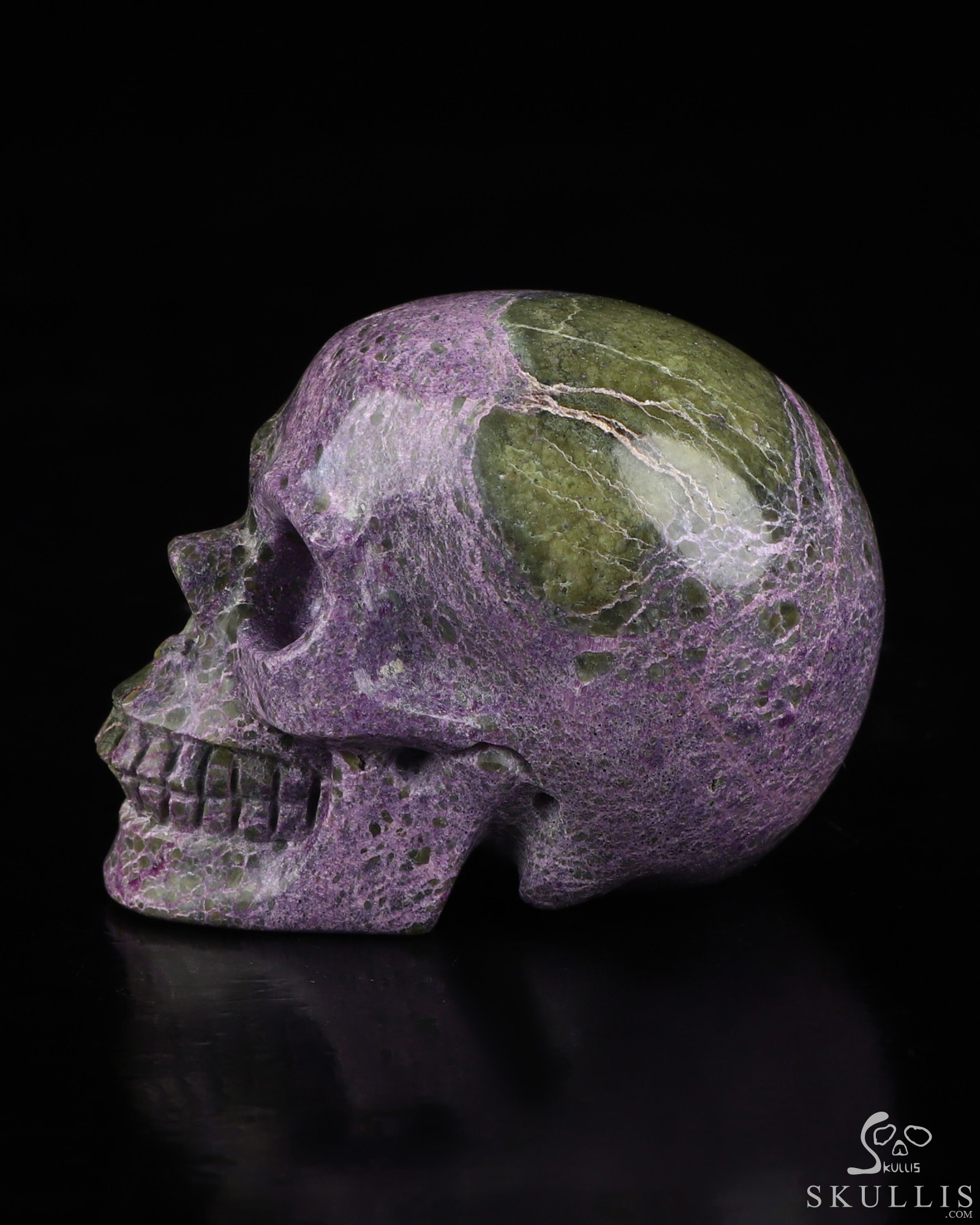 2.0" Stichtite and Serpentine Hand Carved Crystal Skull, Realistic, Crystal Healing 2.0" Stichtite and Serpentine Hand Carved Crystal Skull, Realistic, Crystal Healing