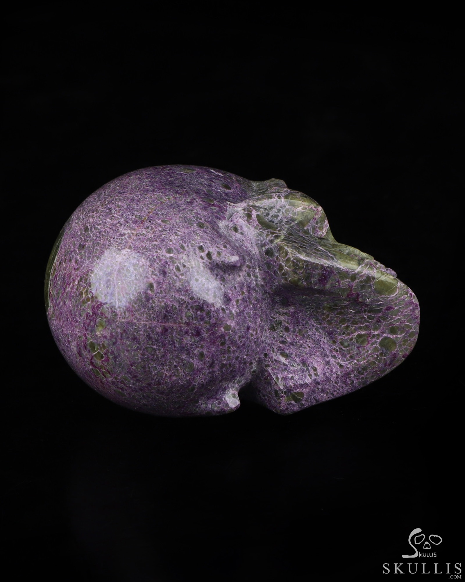 2.0" Stichtite and Serpentine Hand Carved Crystal Skull, Realistic, Crystal Healing 2.0" Stichtite and Serpentine Hand Carved Crystal Skull, Realistic, Crystal Healing