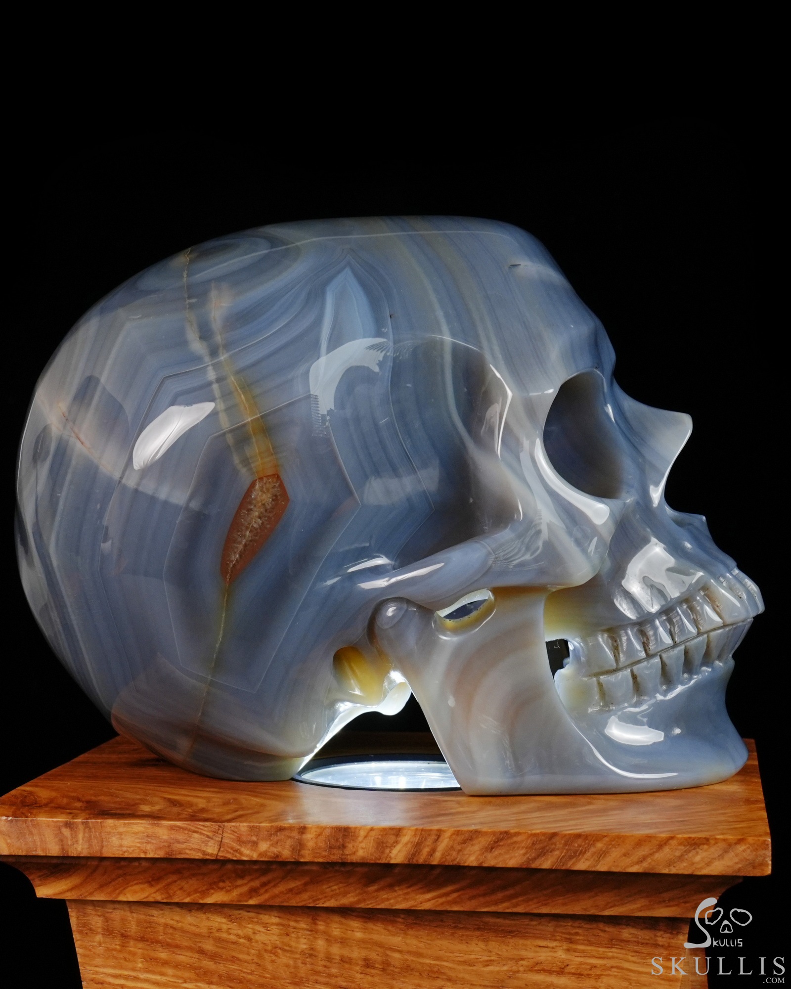 Lifesized 6.9" Premium Brazilian Agate Hand Carved Crystal Skull, Super Realistic, Crystal Healing Lifesized 6.9" Premium Brazilian Agate Hand Carved Crystal Skull, Super Realistic, Crystal Healing