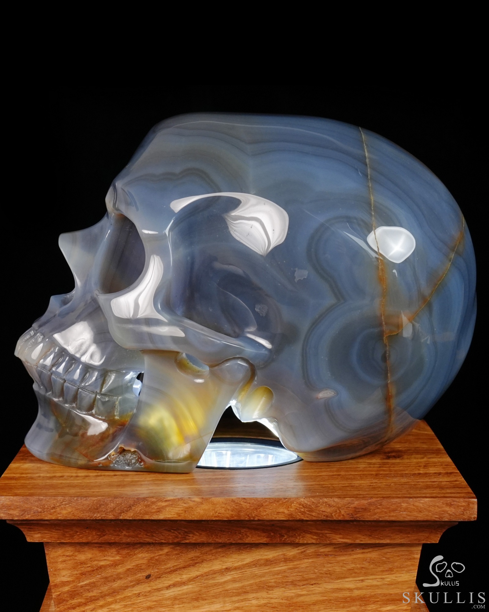 Lifesized 6.9" Premium Brazilian Agate Hand Carved Crystal Skull, Super Realistic, Crystal Healing Lifesized 6.9" Premium Brazilian Agate Hand Carved Crystal Skull, Super Realistic, Crystal Healing