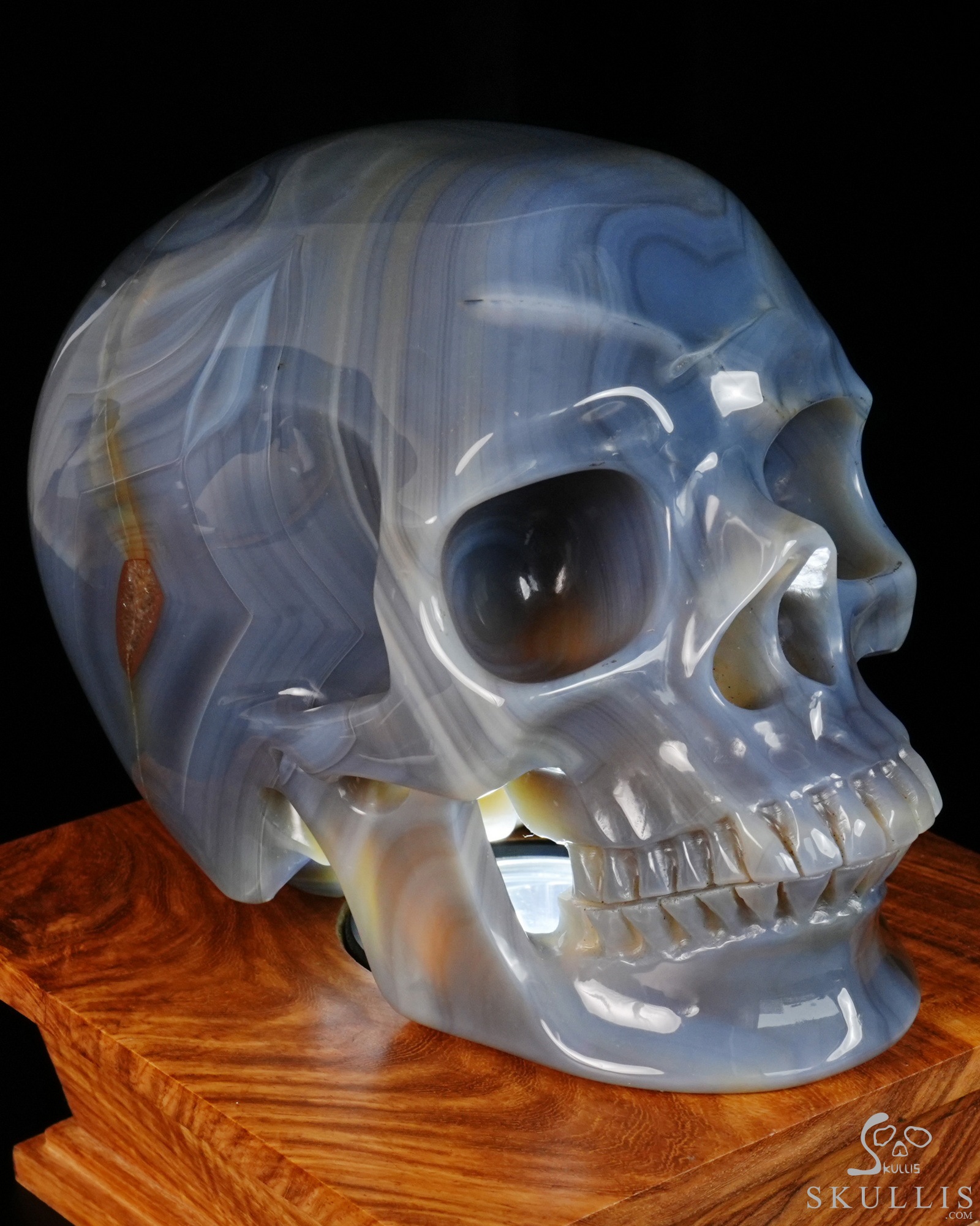Lifesized 6.9" Premium Brazilian Agate Hand Carved Crystal Skull, Super Realistic, Crystal Healing Lifesized 6.9" Premium Brazilian Agate Hand Carved Crystal Skull, Super Realistic, Crystal Healing