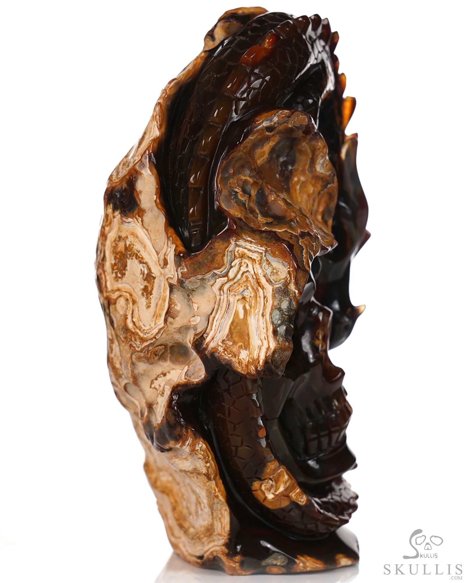 July 10, 2026 ACSAD (A Crystal Skull a Day) - The Forgotten Flame - 6.3" Carved Carnelian Dragon And Crystal Skull Fine Art Sculpture, Crystal Healing July 10, 2026 ACSAD (A Crystal Skull a Day) - The Forgotten Flame - 6.3" Carved Carnelian Dragon And Crystal Skull Fine Art Sculpture, Crystal Healing