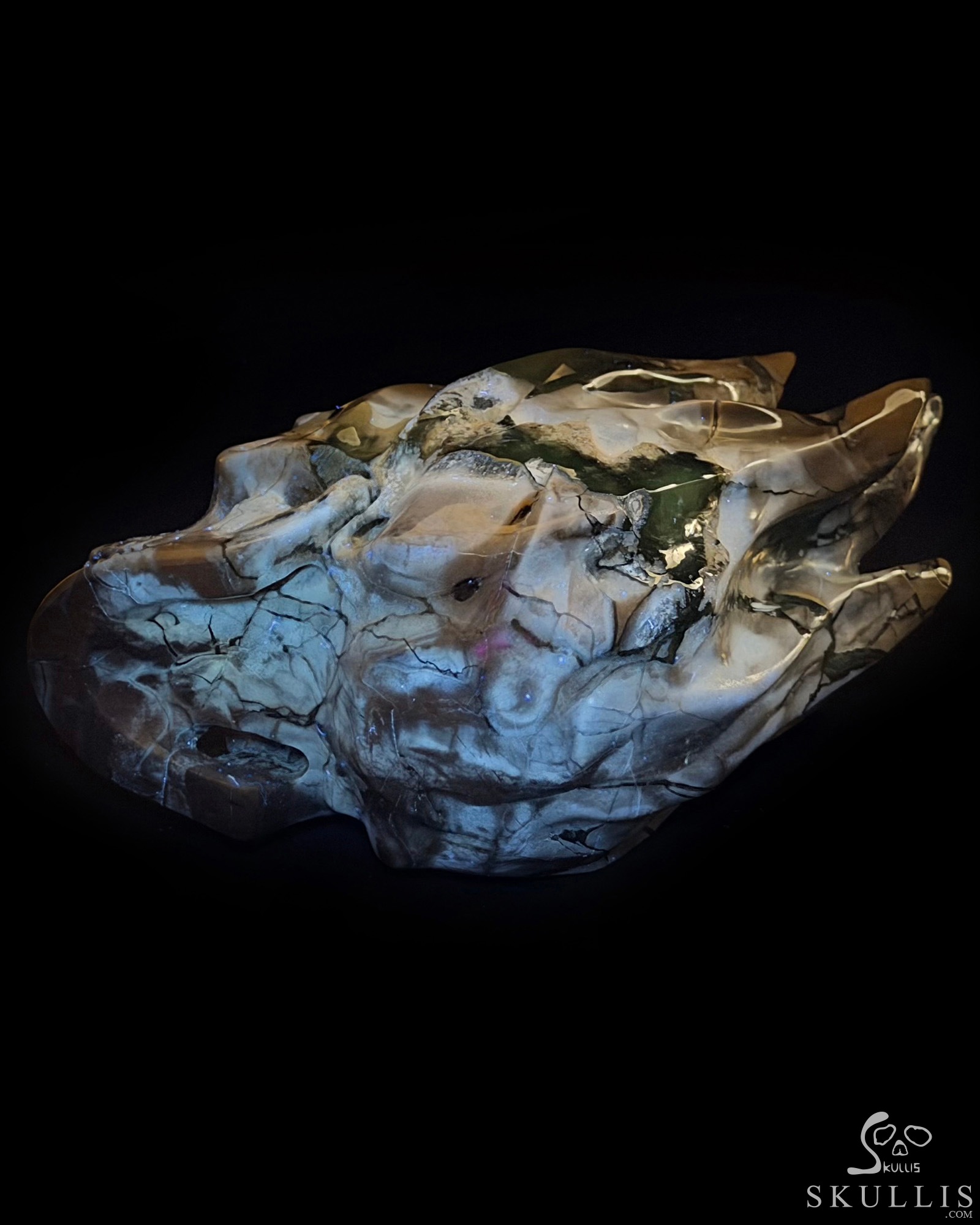 5.5" Dinosaur Egg Agate Hand Carved Flaming Crystal Skull, Crystal Healing 5.5" Dinosaur Egg Agate Hand Carved Flaming Crystal Skull, Crystal Healing