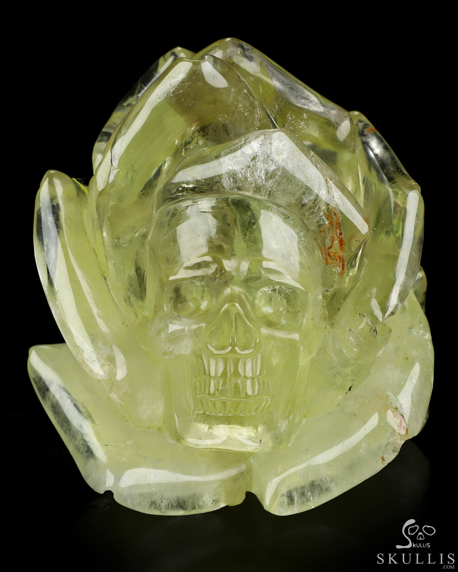 Gemstone 3.4" Citrine Hand Carved Crystal Skull Fine Art Sculpture, Crystal Healing Gemstone 3.4" Citrine Hand Carved Crystal Skull Fine Art Sculpture, Crystal Healing