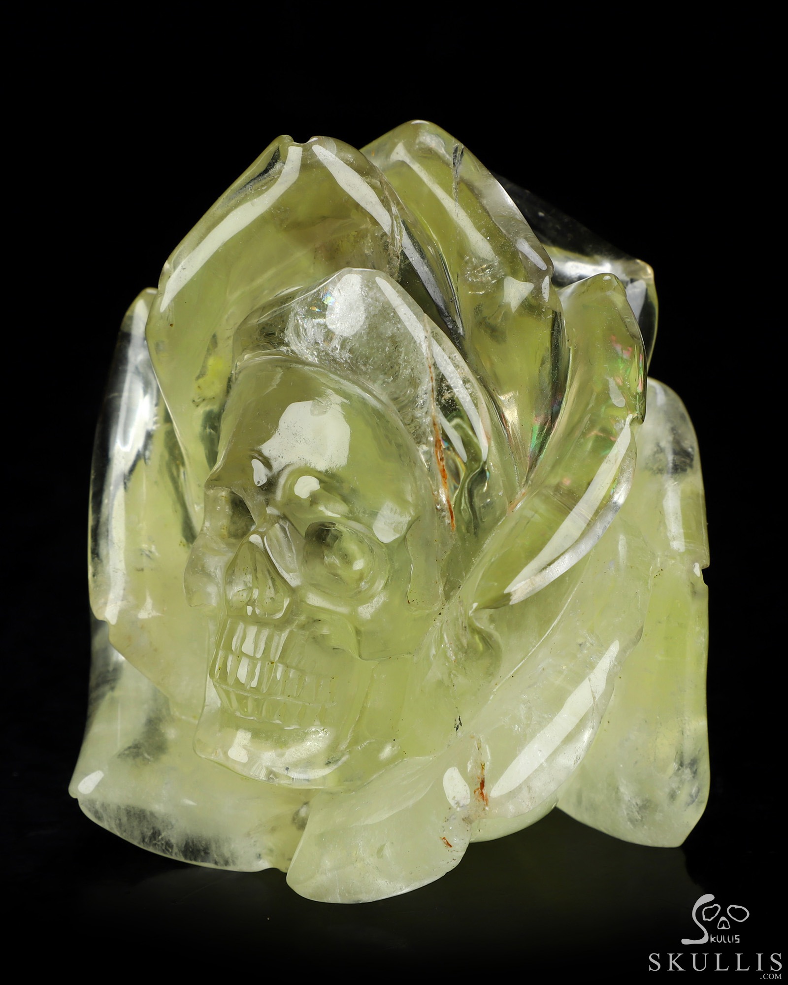 Gemstone 3.4" Citrine Hand Carved Crystal Skull Fine Art Sculpture, Crystal Healing Gemstone 3.4" Citrine Hand Carved Crystal Skull Fine Art Sculpture, Crystal Healing