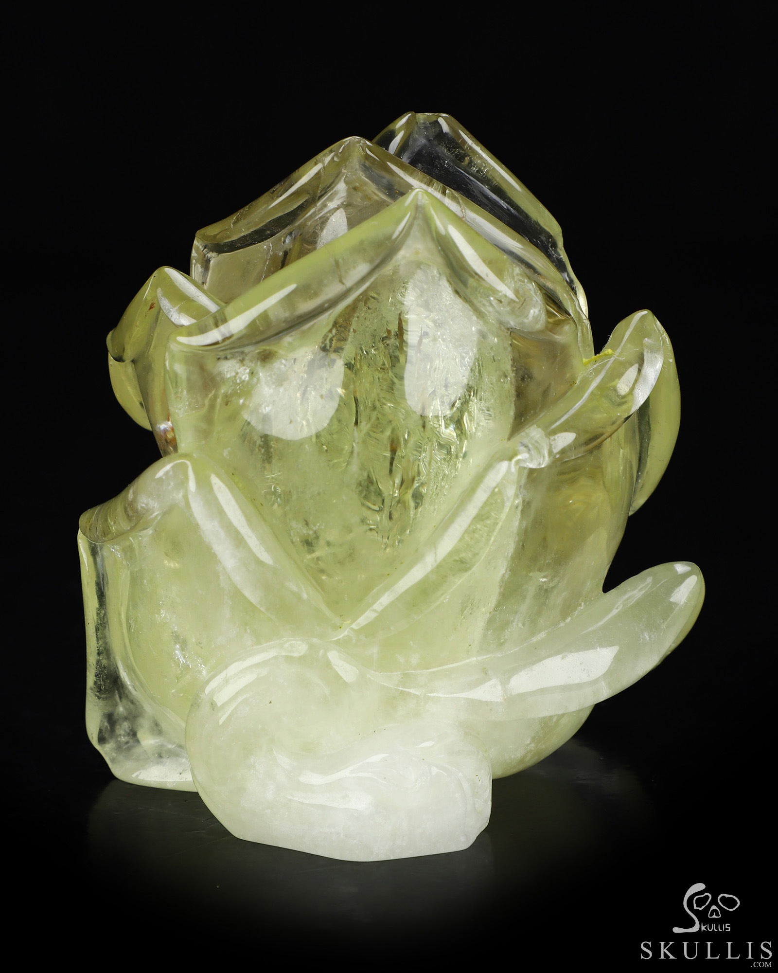 Gemstone 3.4" Citrine Hand Carved Crystal Skull Fine Art Sculpture, Crystal Healing Gemstone 3.4" Citrine Hand Carved Crystal Skull Fine Art Sculpture, Crystal Healing