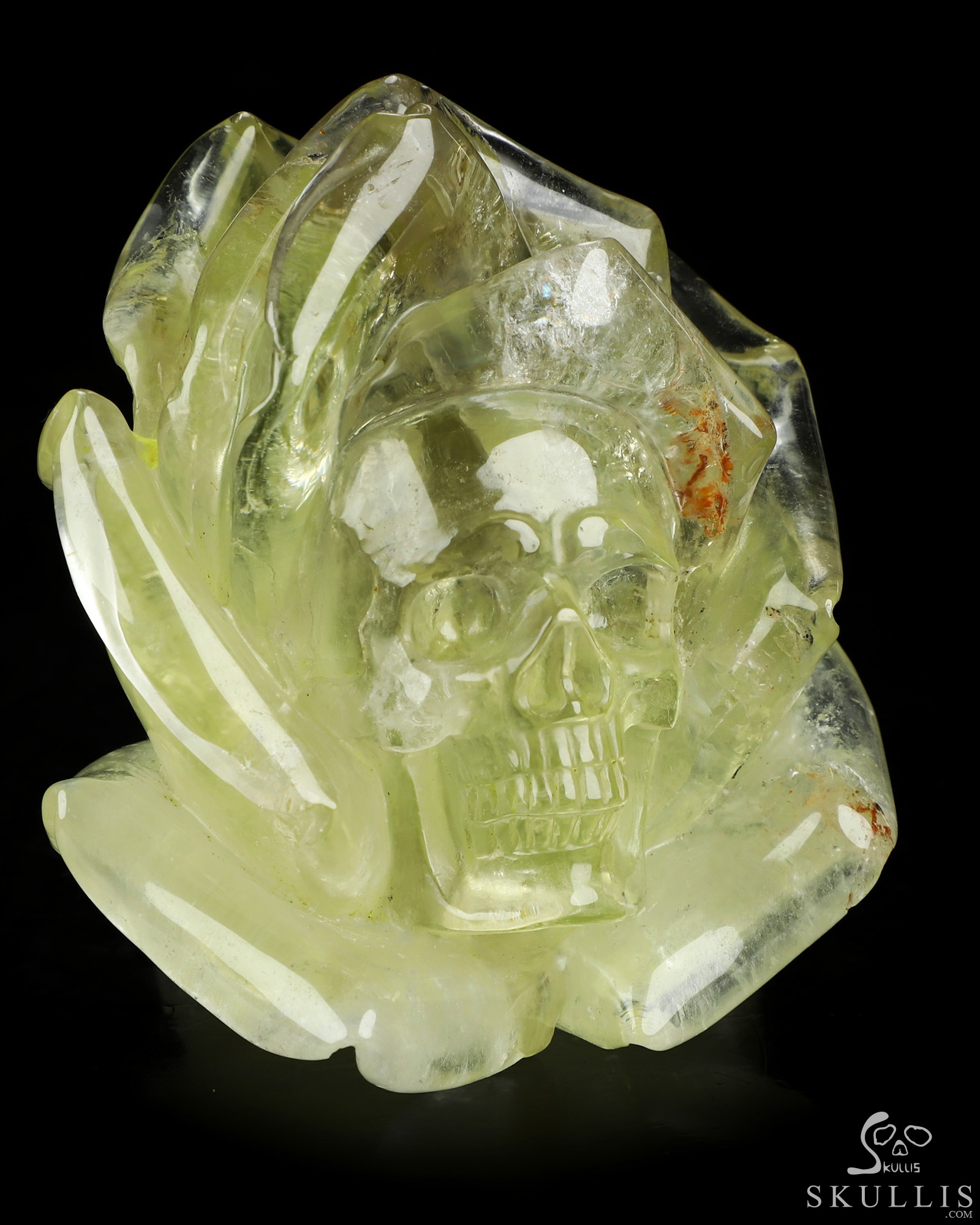 Gemstone 3.4" Citrine Hand Carved Crystal Skull Fine Art Sculpture, Crystal Healing Gemstone 3.4" Citrine Hand Carved Crystal Skull Fine Art Sculpture, Crystal Healing