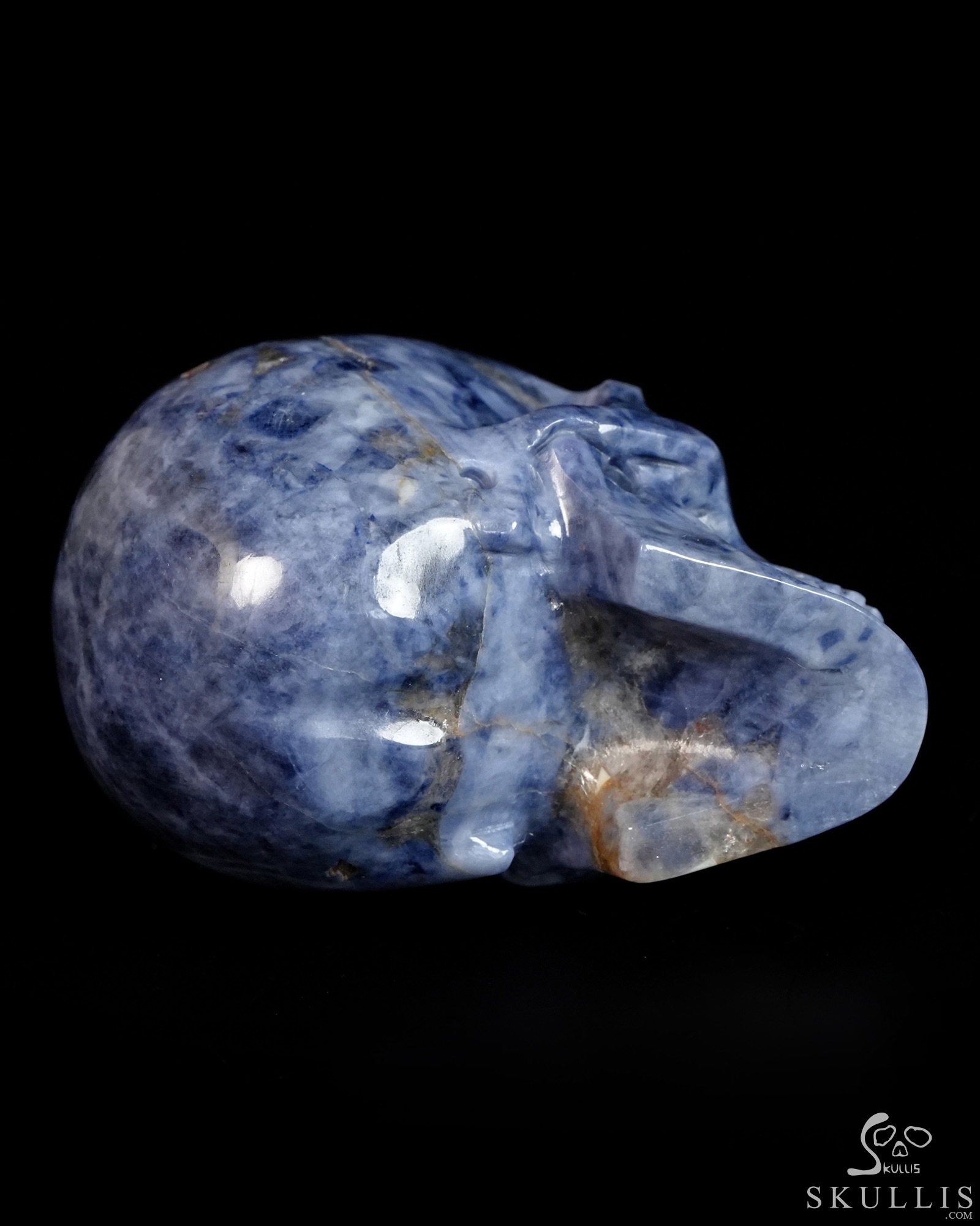 Gemstone 1.7" Sapphire Corundum Hand Carved Crystal Skull, Realistic, Crystal Healing Gemstone 1.7" Sapphire Corundum Hand Carved Crystal Skull, Realistic, Crystal Healing
