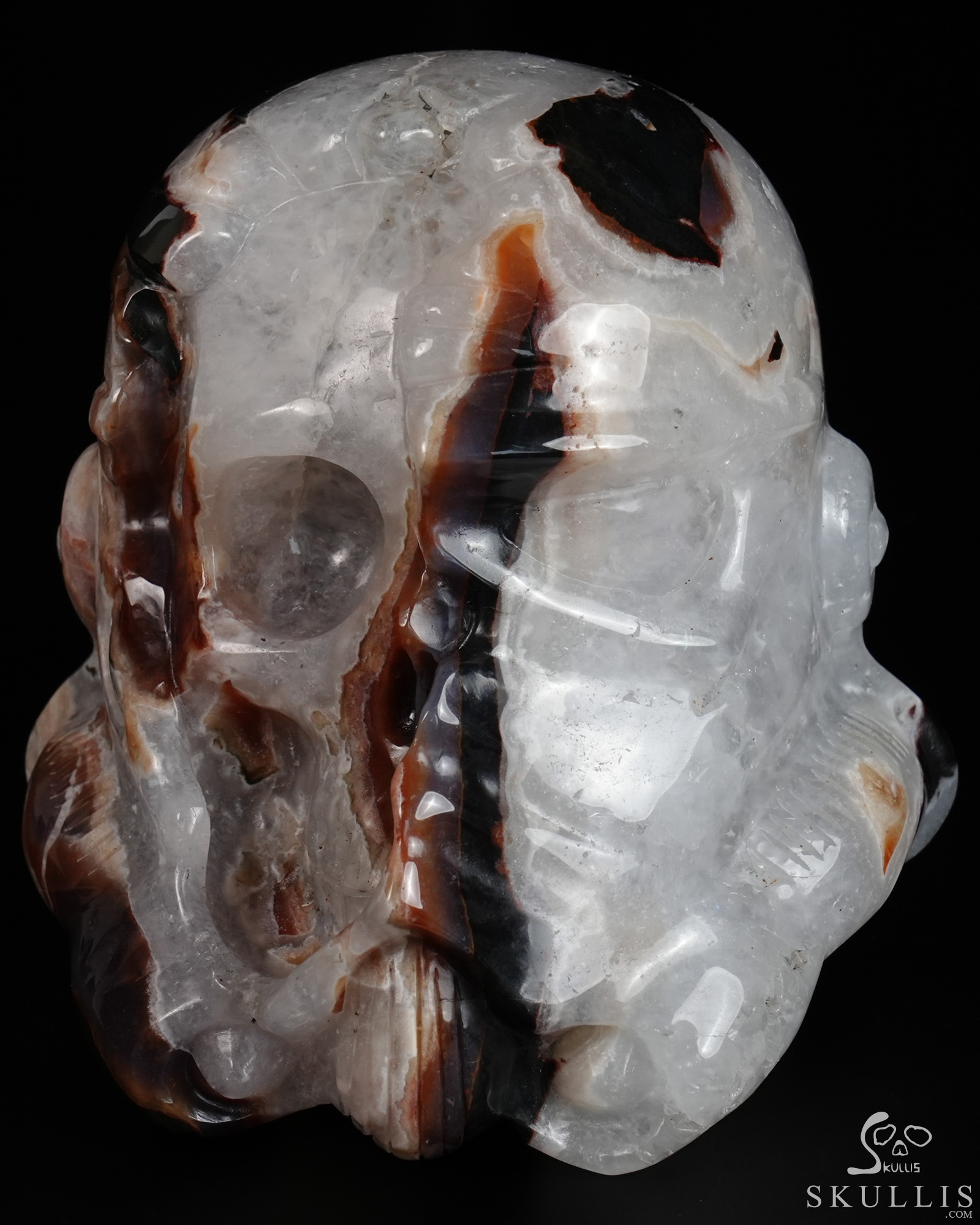 Storm Troopers - 4.8" Black Zebra Agate Hand Carved Crystal Skull Fine Art Sculpture, Crystal Healing Storm Troopers - 4.8" Black Zebra Agate Hand Carved Crystal Skull Fine Art Sculpture, Crystal Healing