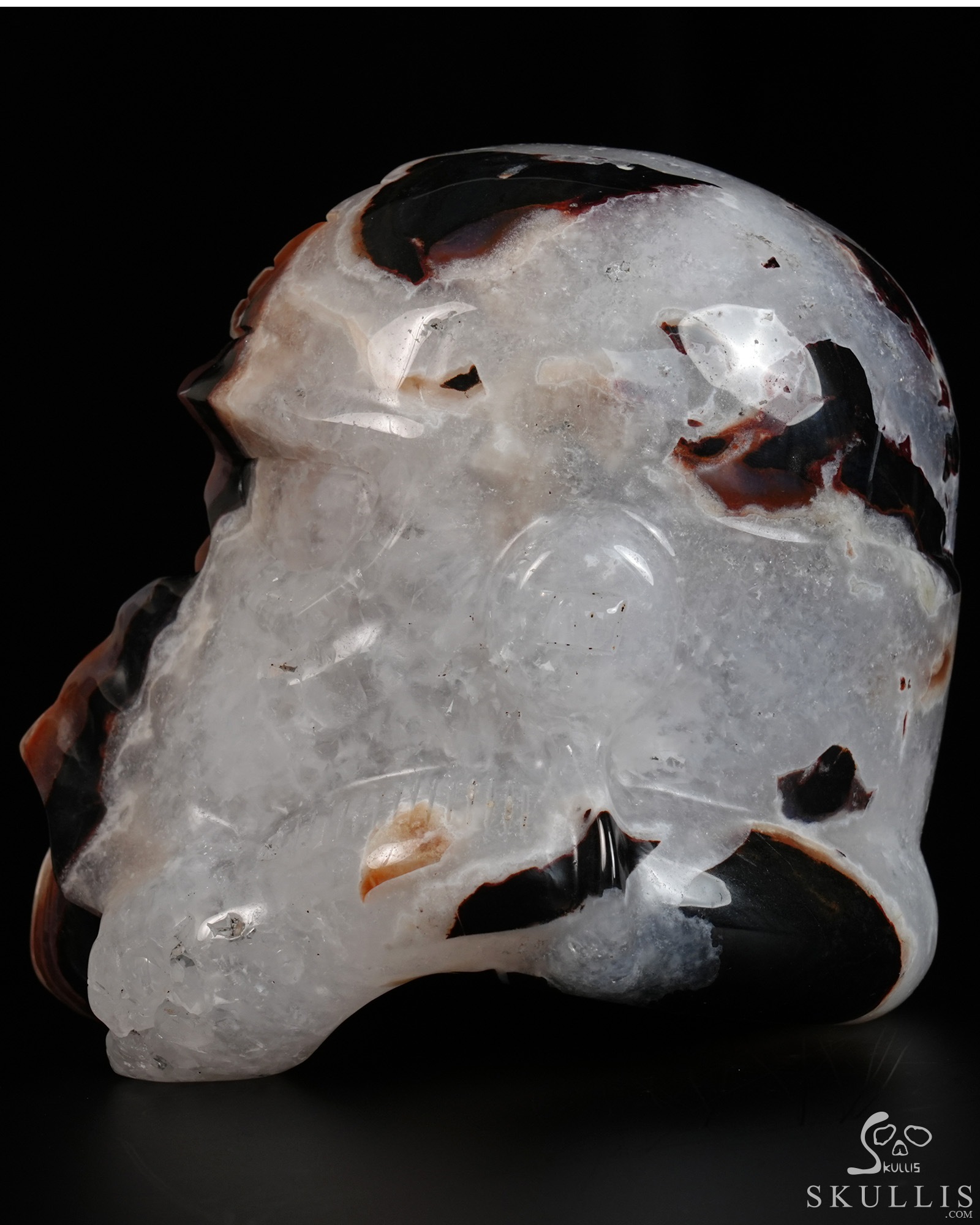 Storm Troopers - 4.8" Black Zebra Agate Hand Carved Crystal Skull Fine Art Sculpture, Crystal Healing Storm Troopers - 4.8" Black Zebra Agate Hand Carved Crystal Skull Fine Art Sculpture, Crystal Healing
