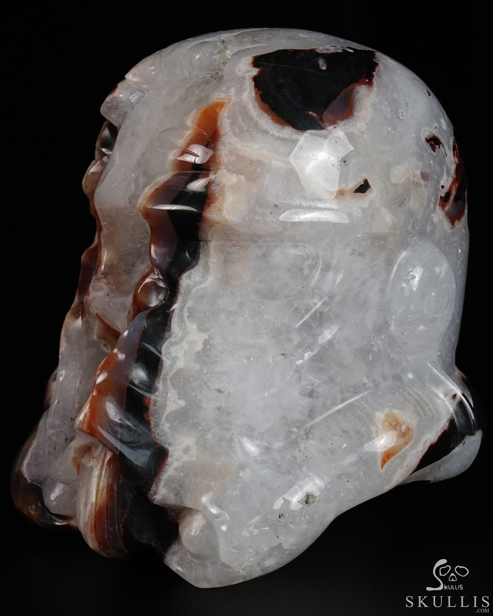Storm Troopers - 4.8" Black Zebra Agate Hand Carved Crystal Skull Fine Art Sculpture, Crystal Healing Storm Troopers - 4.8" Black Zebra Agate Hand Carved Crystal Skull Fine Art Sculpture, Crystal Healing