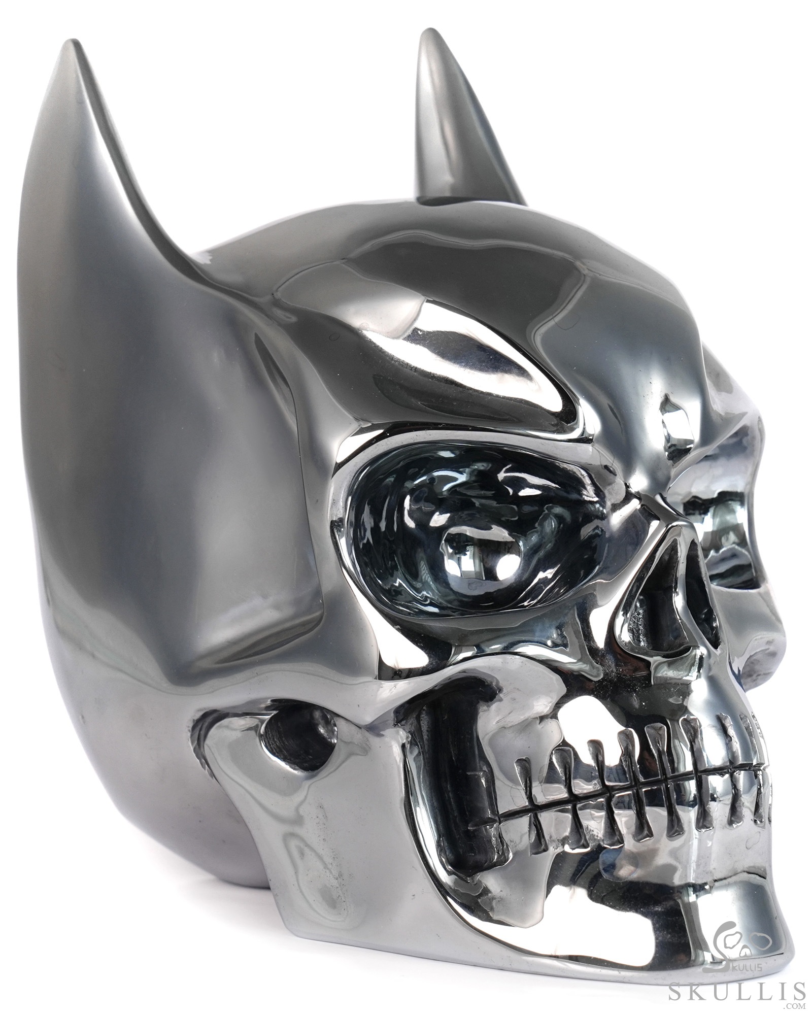 5.0" Tera-hertz Hand Carved Batman Crystal Skull Fine Art Sculpture, Crystal Healing 5.0" Tera-hertz Hand Carved Batman Crystal Skull Fine Art Sculpture, Crystal Healing