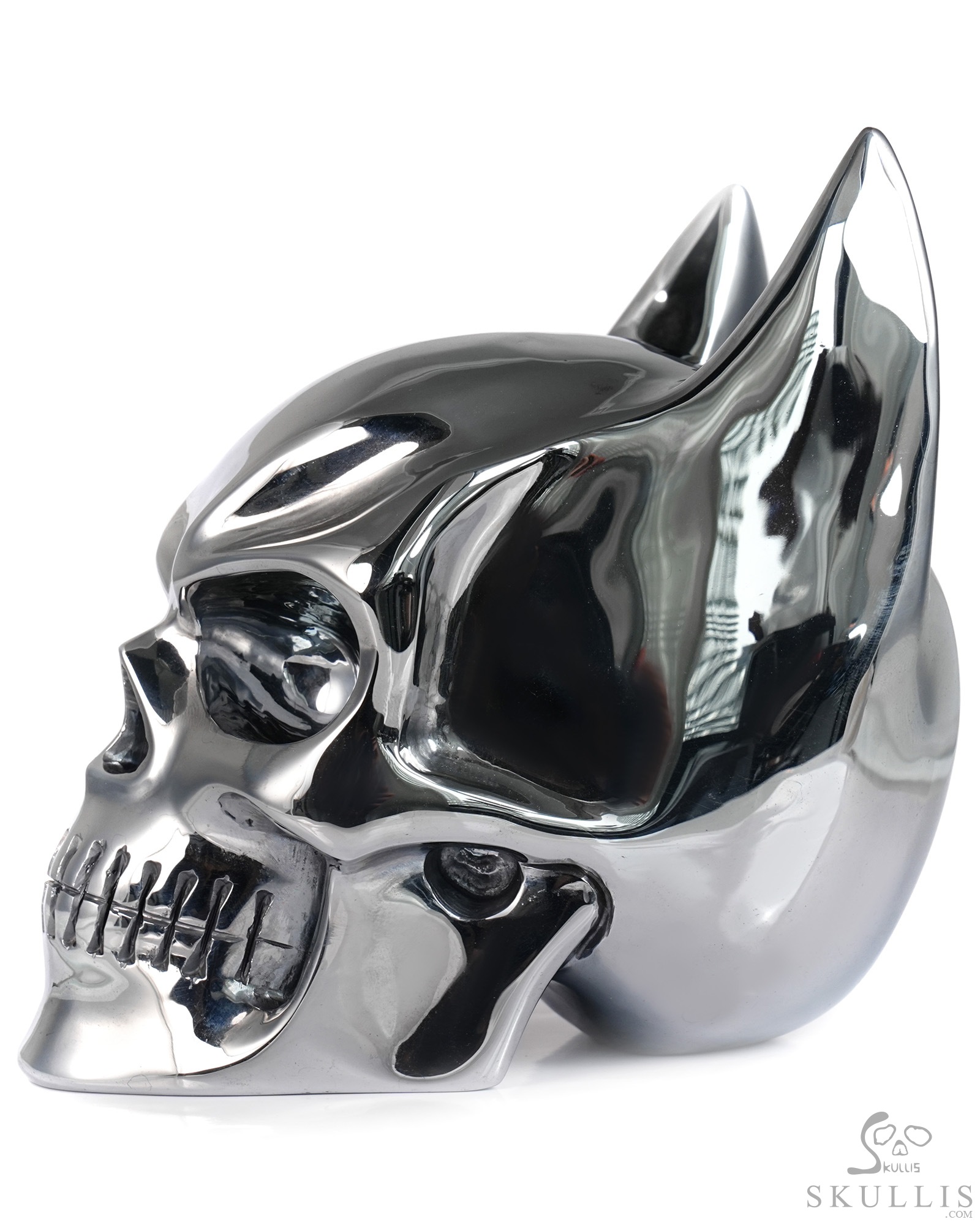 5.0" Tera-hertz Hand Carved Batman Crystal Skull Fine Art Sculpture, Crystal Healing 5.0" Tera-hertz Hand Carved Batman Crystal Skull Fine Art Sculpture, Crystal Healing
