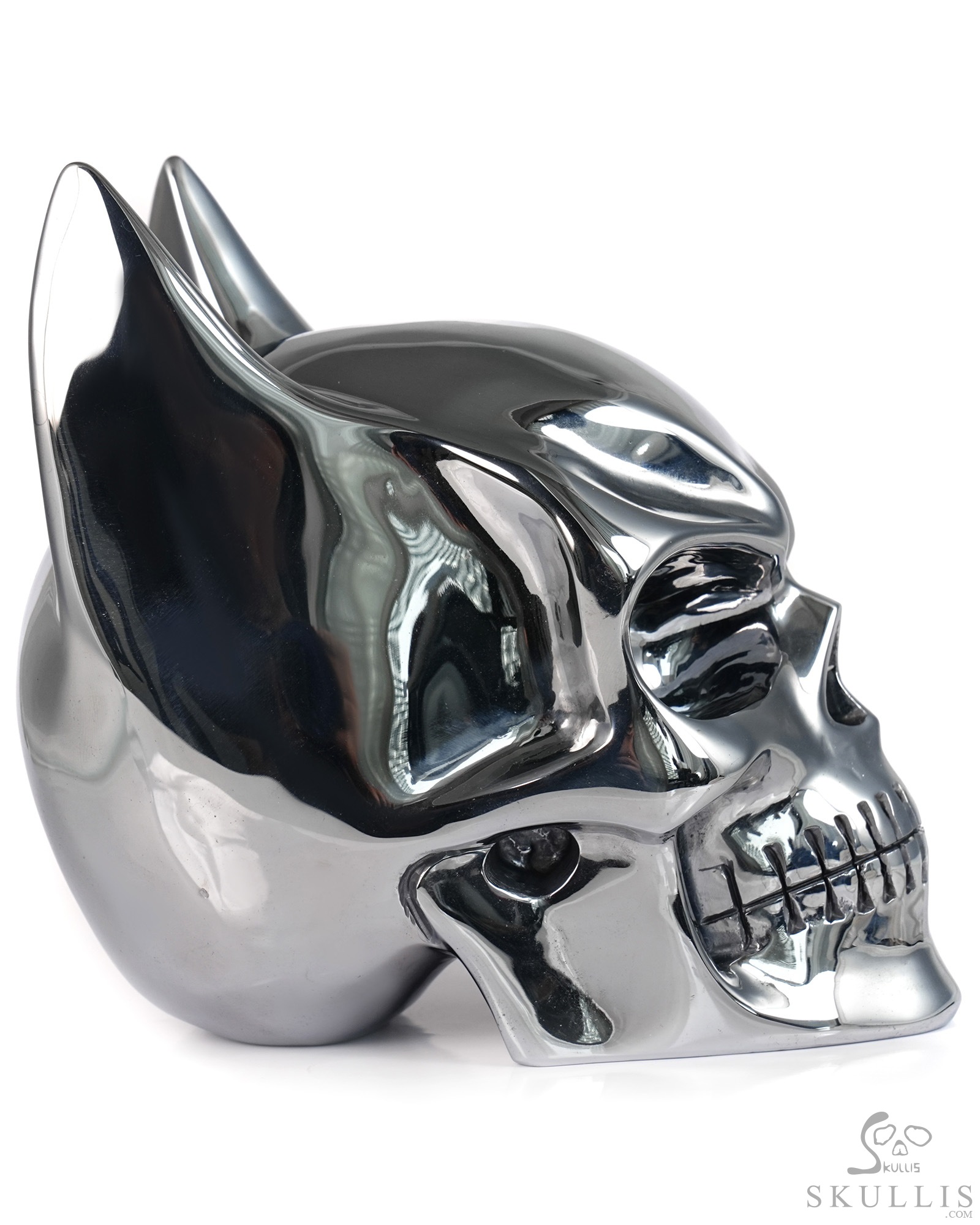 5.0" Tera-hertz Hand Carved Batman Crystal Skull Fine Art Sculpture, Crystal Healing 5.0" Tera-hertz Hand Carved Batman Crystal Skull Fine Art Sculpture, Crystal Healing