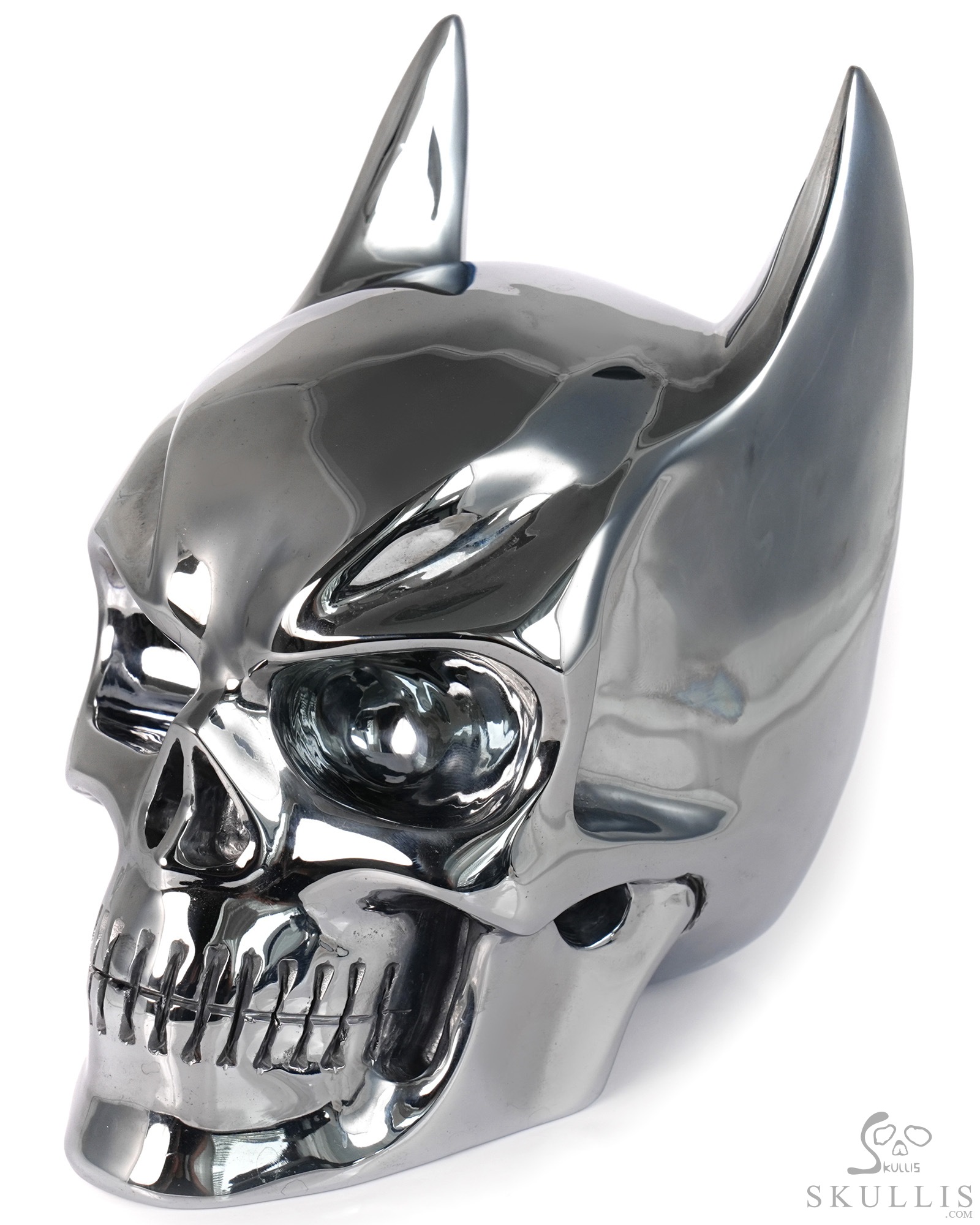 5.0" Tera-hertz Hand Carved Batman Crystal Skull Fine Art Sculpture, Crystal Healing 5.0" Tera-hertz Hand Carved Batman Crystal Skull Fine Art Sculpture, Crystal Healing