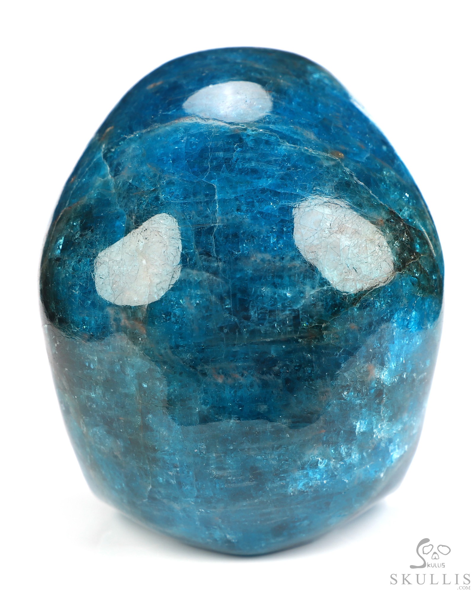 3.3" Blue Apatite Hand Carved Crystal Skull, Super Realistic, Crystal Healing 3.3" Blue Apatite Hand Carved Crystal Skull, Super Realistic, Crystal Healing