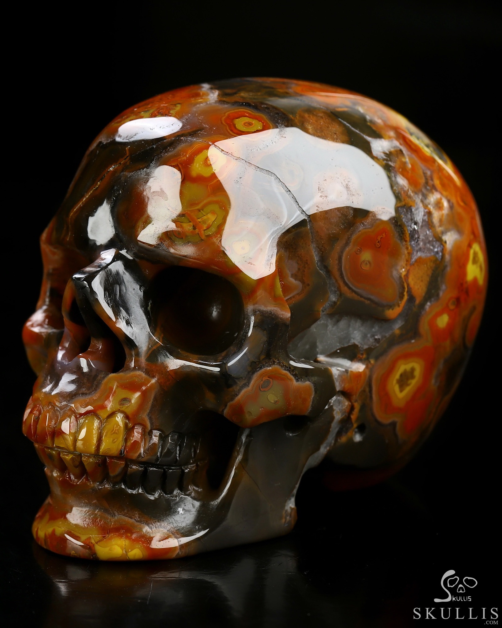 2.8" Empire Red Agate Hand Carved Crystal Skull, Super Realistic, Crystal Healing 2.8" Empire Red Agate Hand Carved Crystal Skull, Super Realistic, Crystal Healing